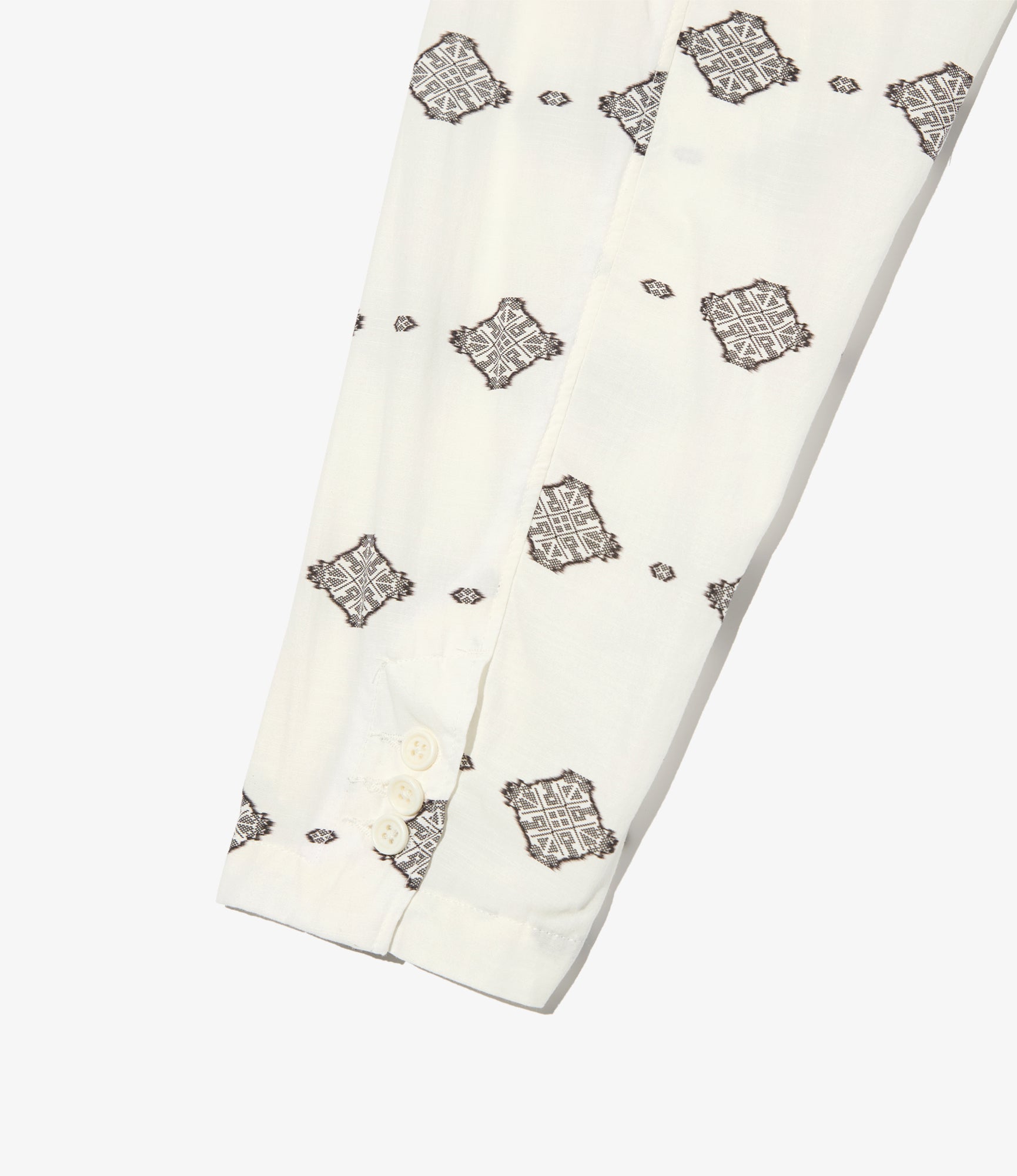 Loiter Jacket - White/Black Cotton Ikat Print