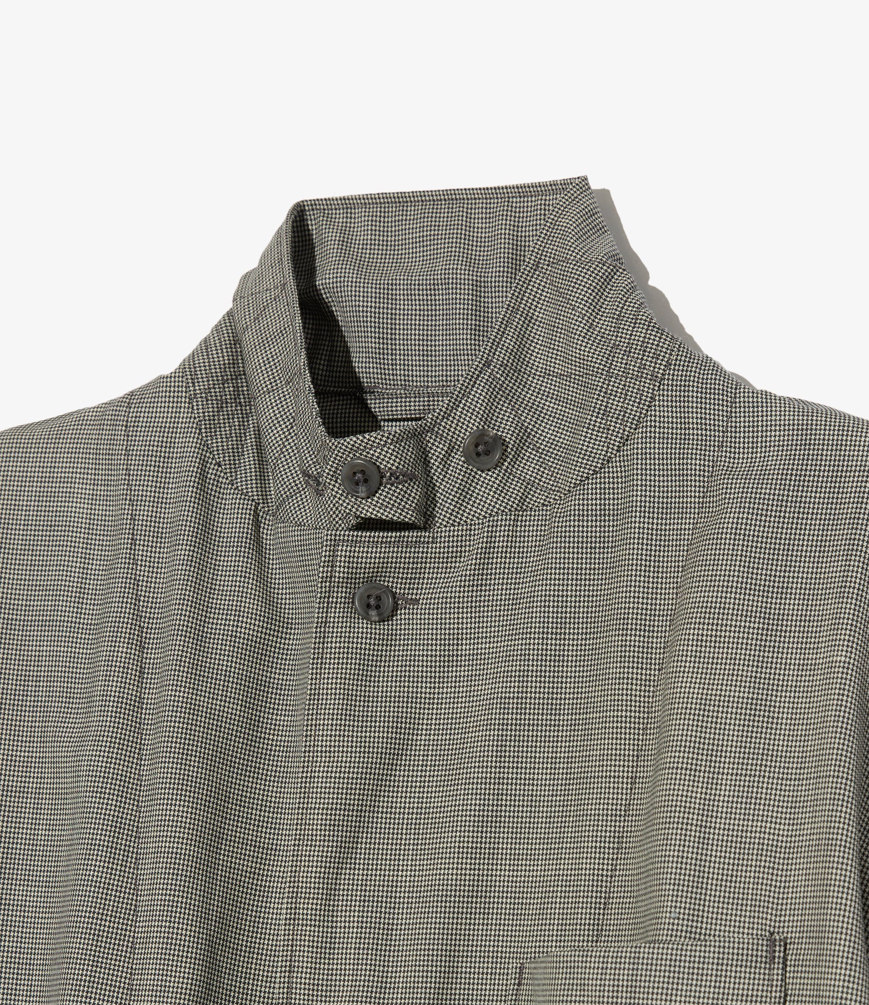 Loiter Jacket - Grey Micro Houndstooth Tropical Wool