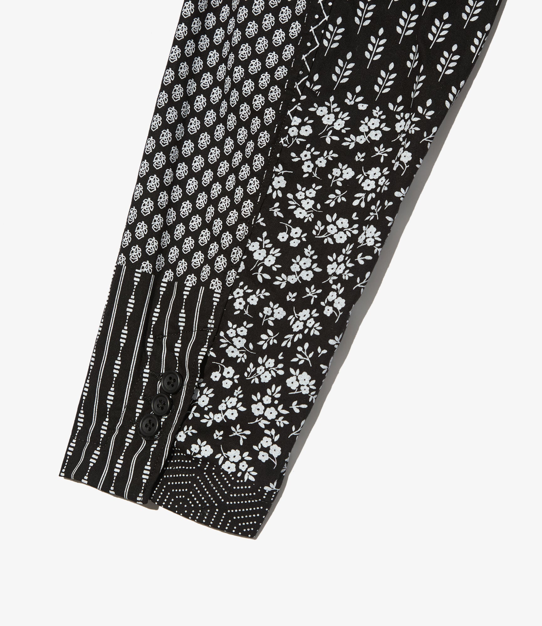 Loiter Jacket - Black/White Cotton Patchwork Print