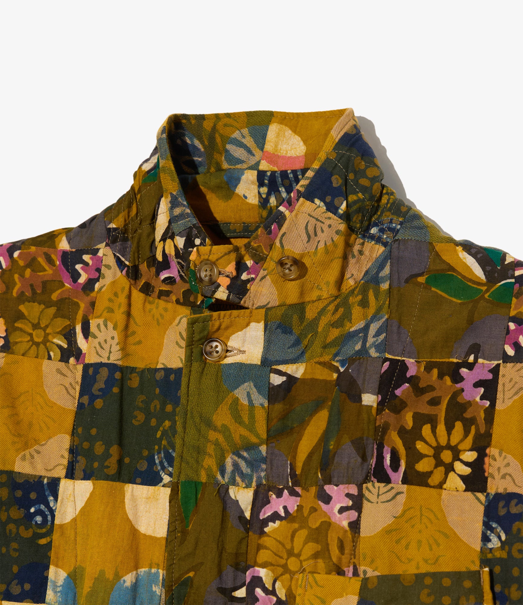 Engineered Garments - Loiter Jacket - Olive Cotton Multi Pattern