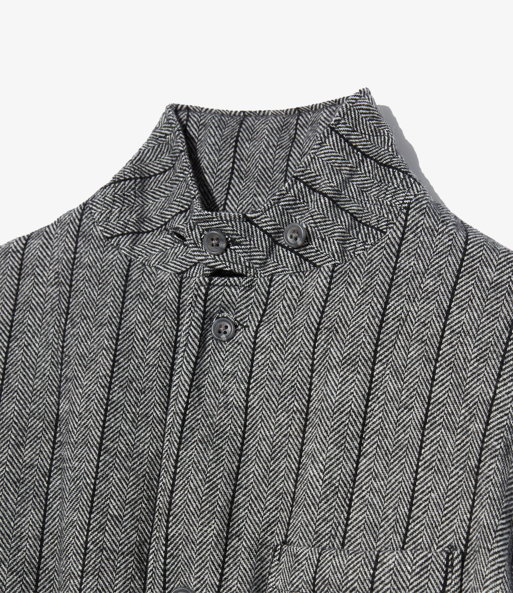 Loiter Jacket - Dk. Grey Wool Striped HB