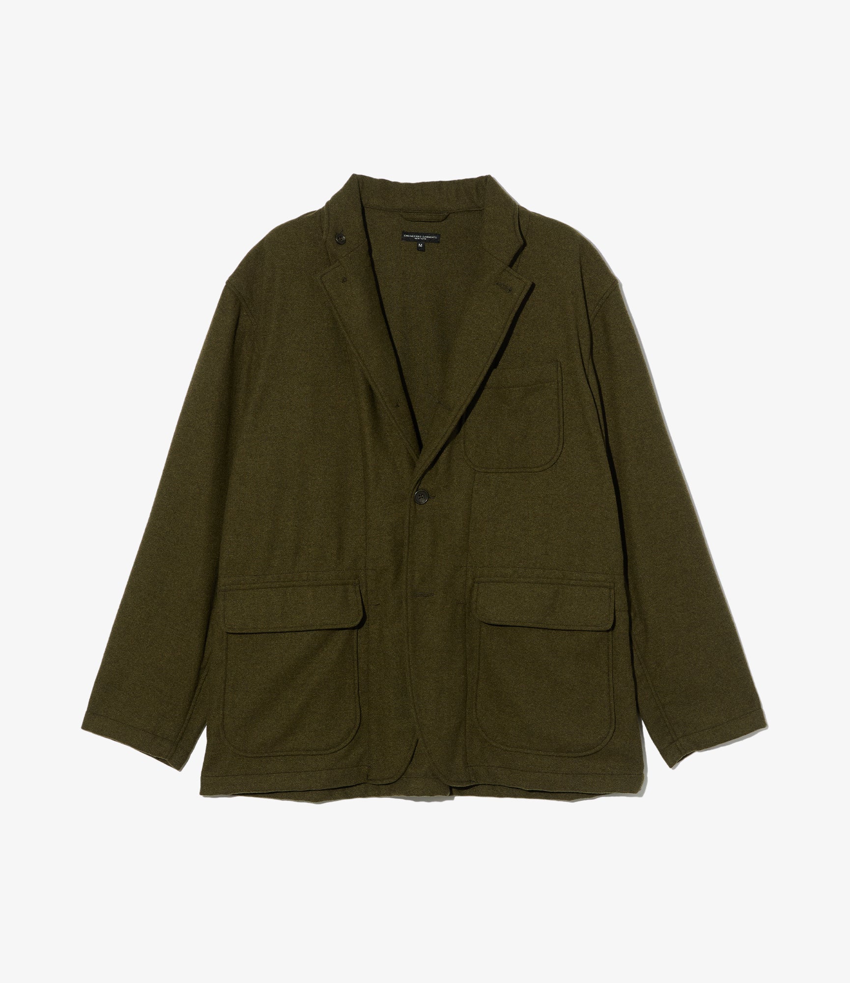 Loiter Jacket - Olive Poly Wool Heavy Flannel
