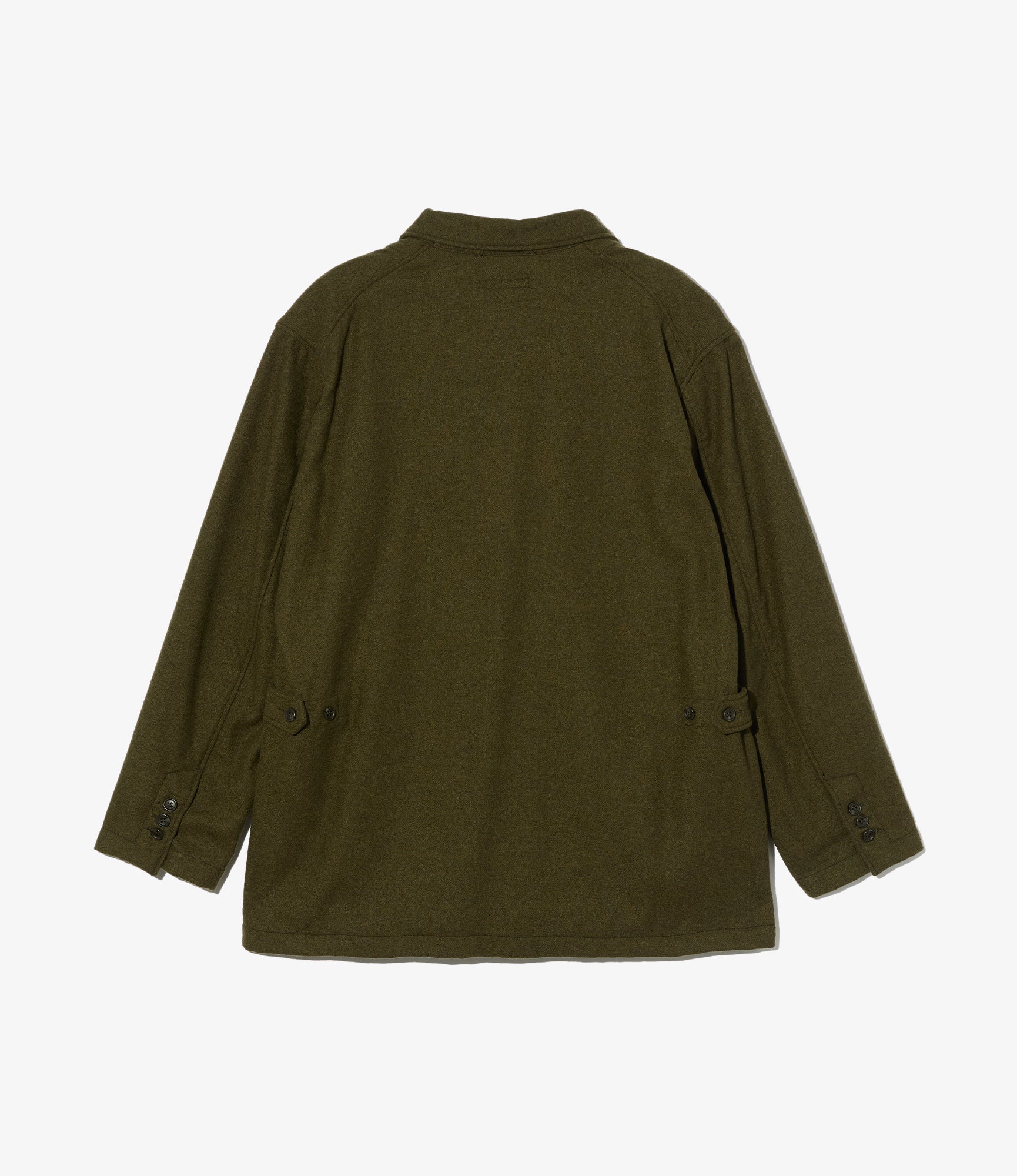 Loiter Jacket - Olive Poly Wool Heavy Flannel