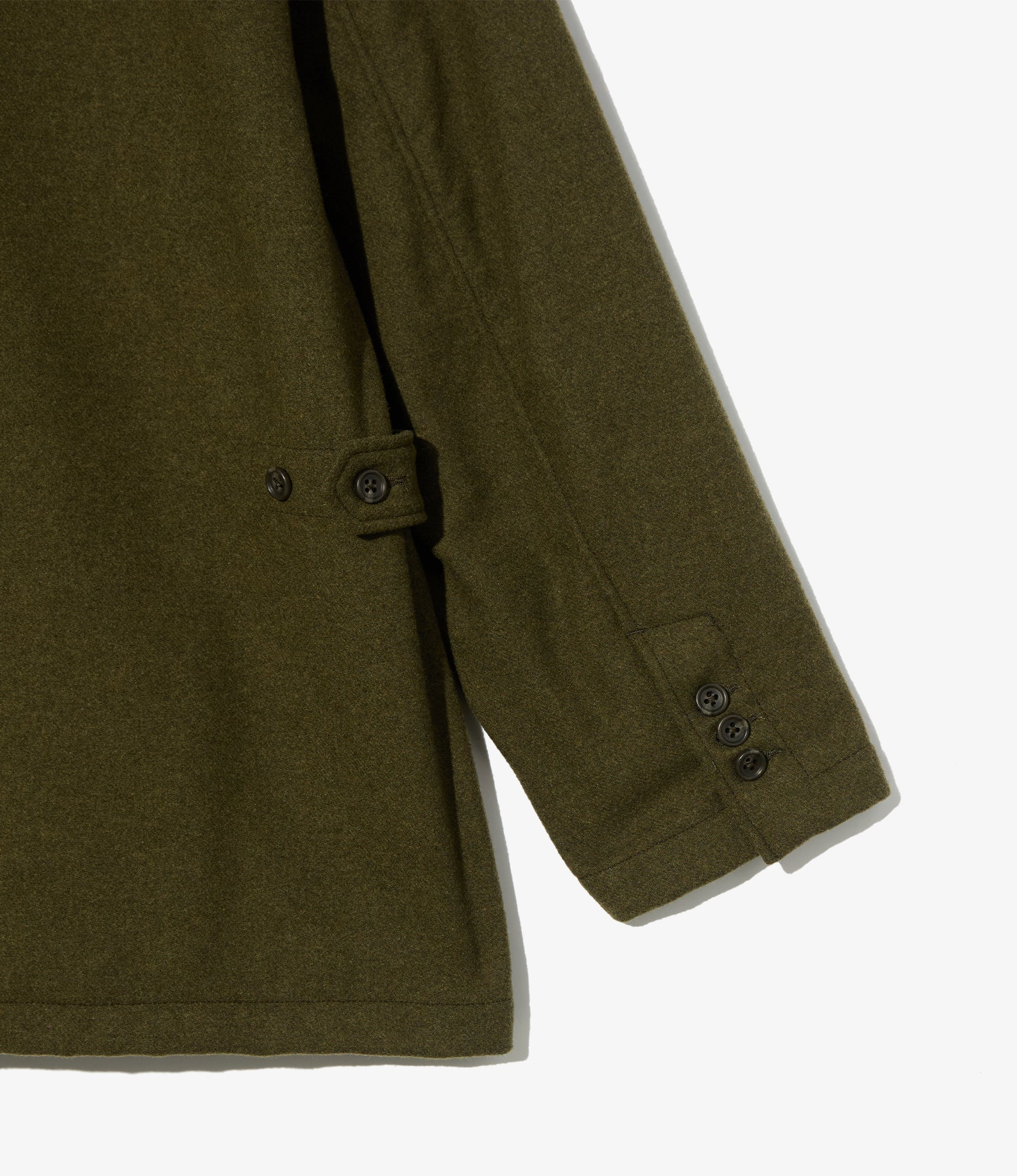 Loiter Jacket - Olive Poly Wool Heavy Flannel
