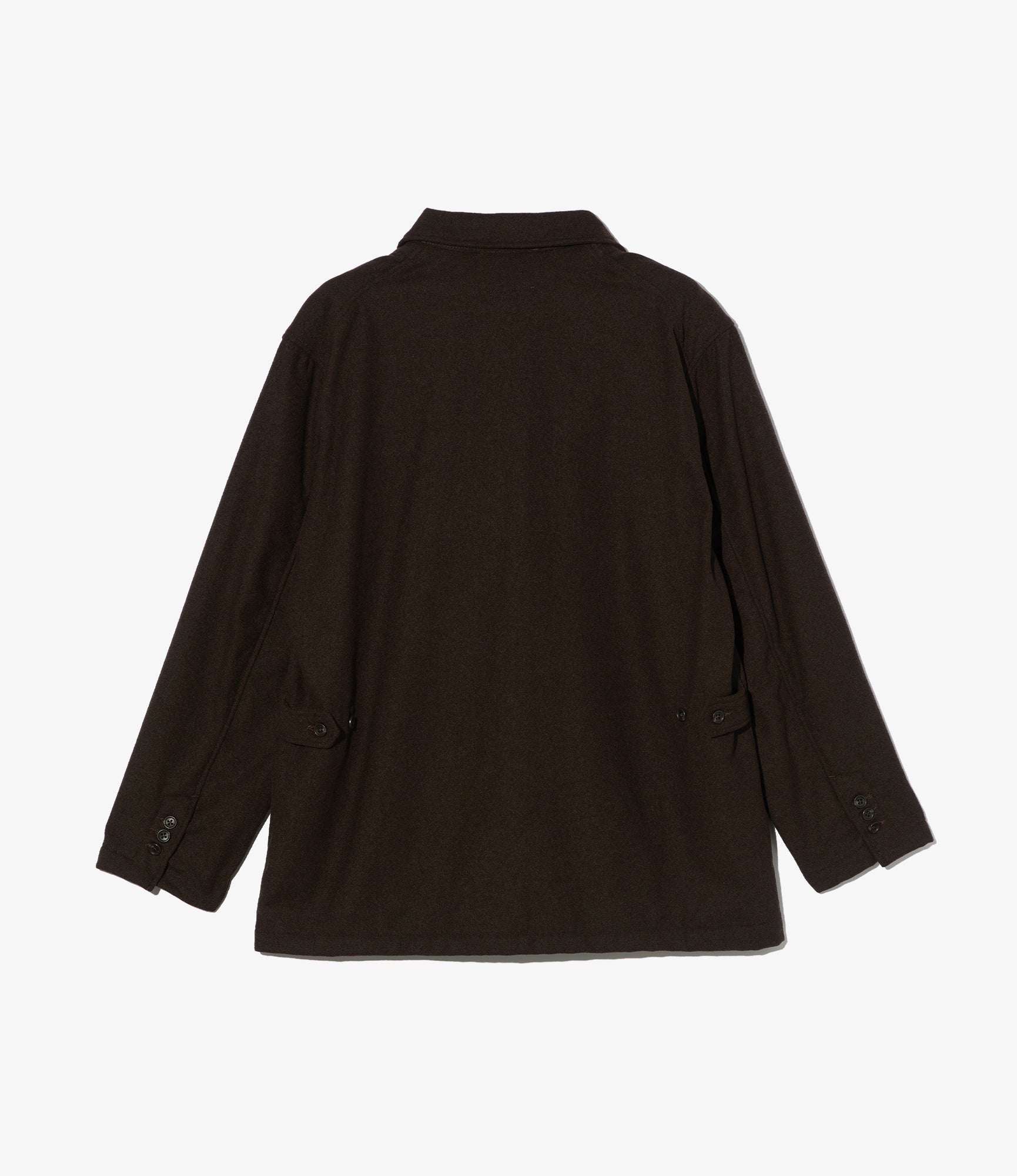 Loiter Jacket - Dk. Brown Poly Wool Heavy Flannel