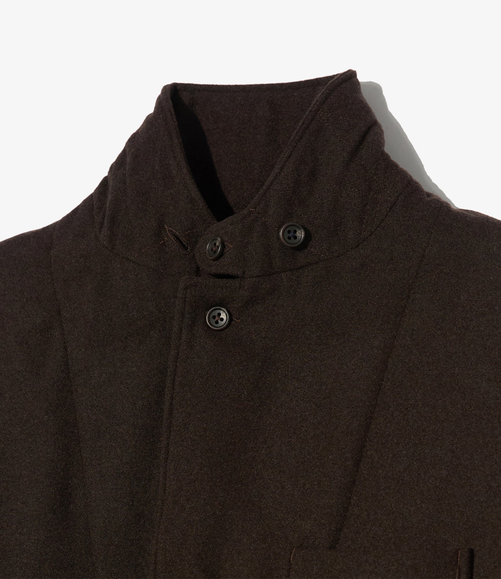 Loiter Jacket - Dk. Brown Poly Wool Heavy Flannel