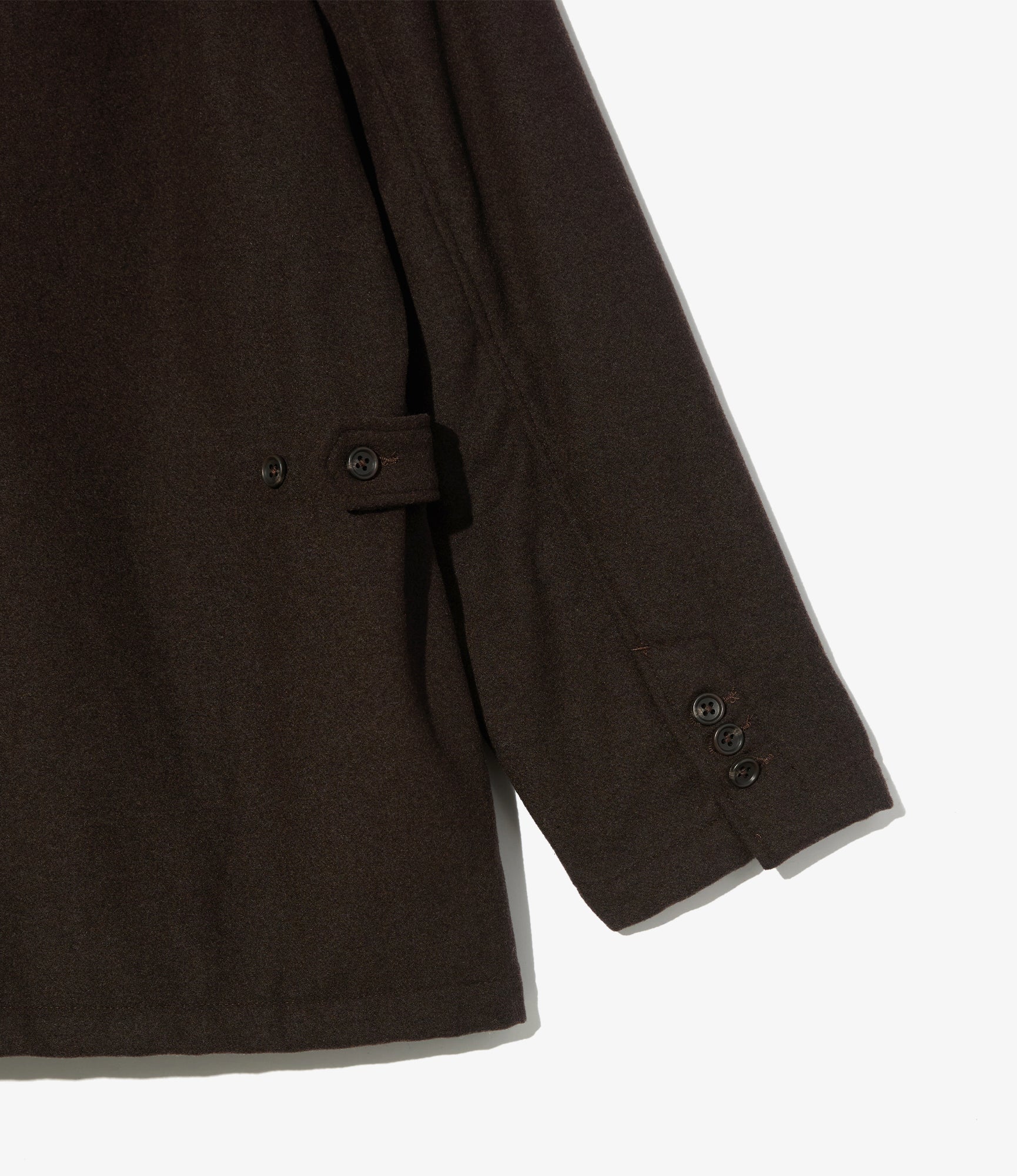 Loiter Jacket - Dk. Brown Poly Wool Heavy Flannel