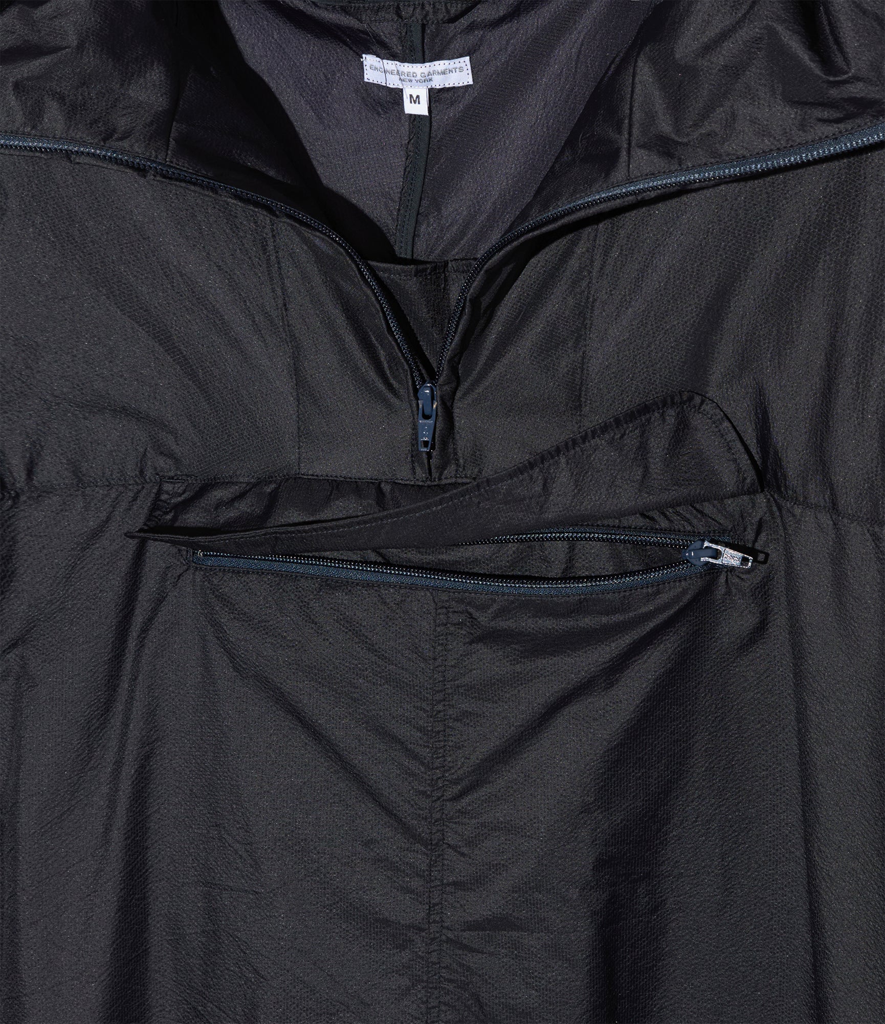 Long Cagoule Parka - Dk. Navy Nylon Micro Ripstop
