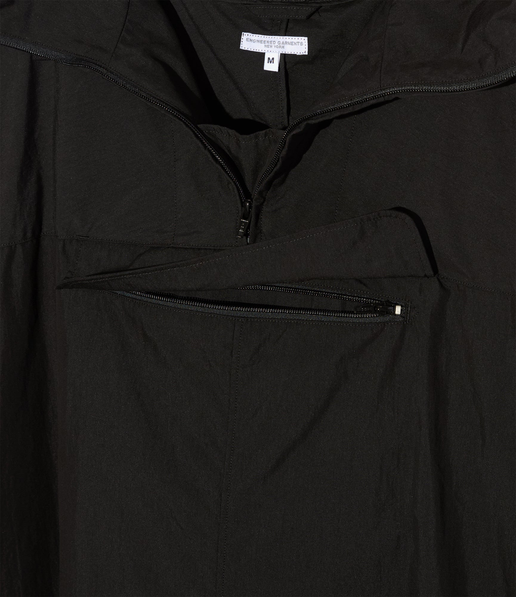 Long Cagoule Parka - Black Lt. Weight Nyco Poplin