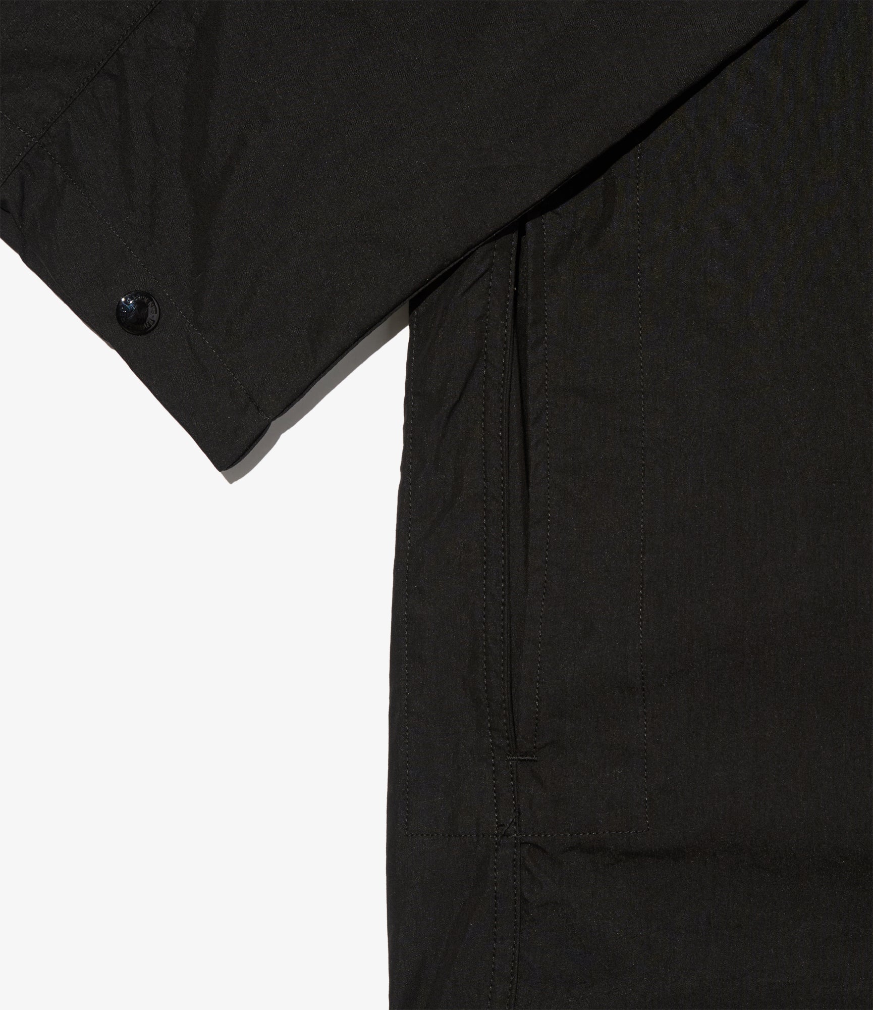 Long Cagoule Parka - Black Lt. Weight Nyco Poplin