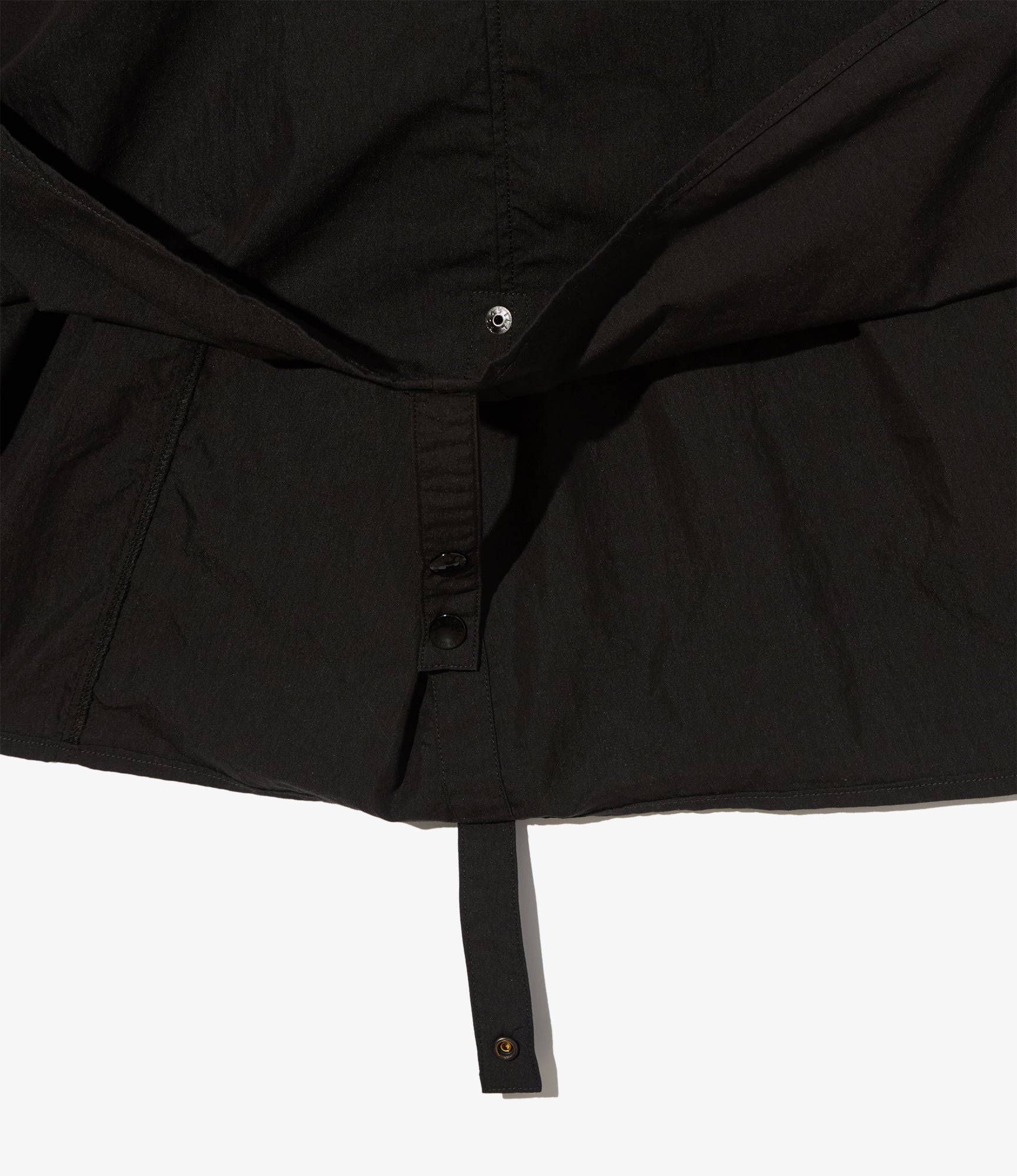 Long Cagoule Parka - Black Lt. Weight Nyco Poplin