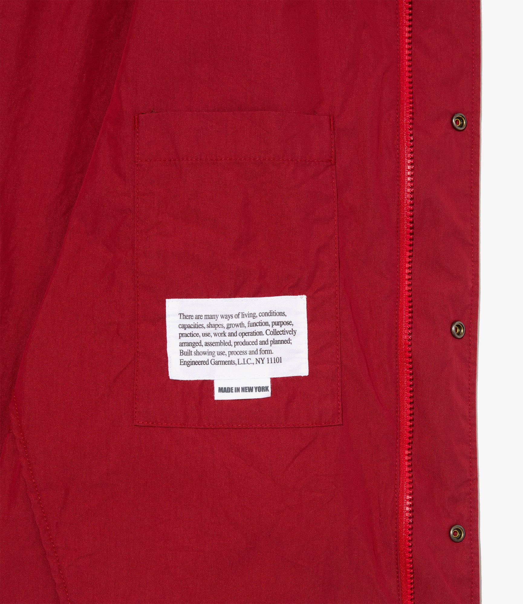 Lt Parka - Red Lt. Weight Nyco Poplin