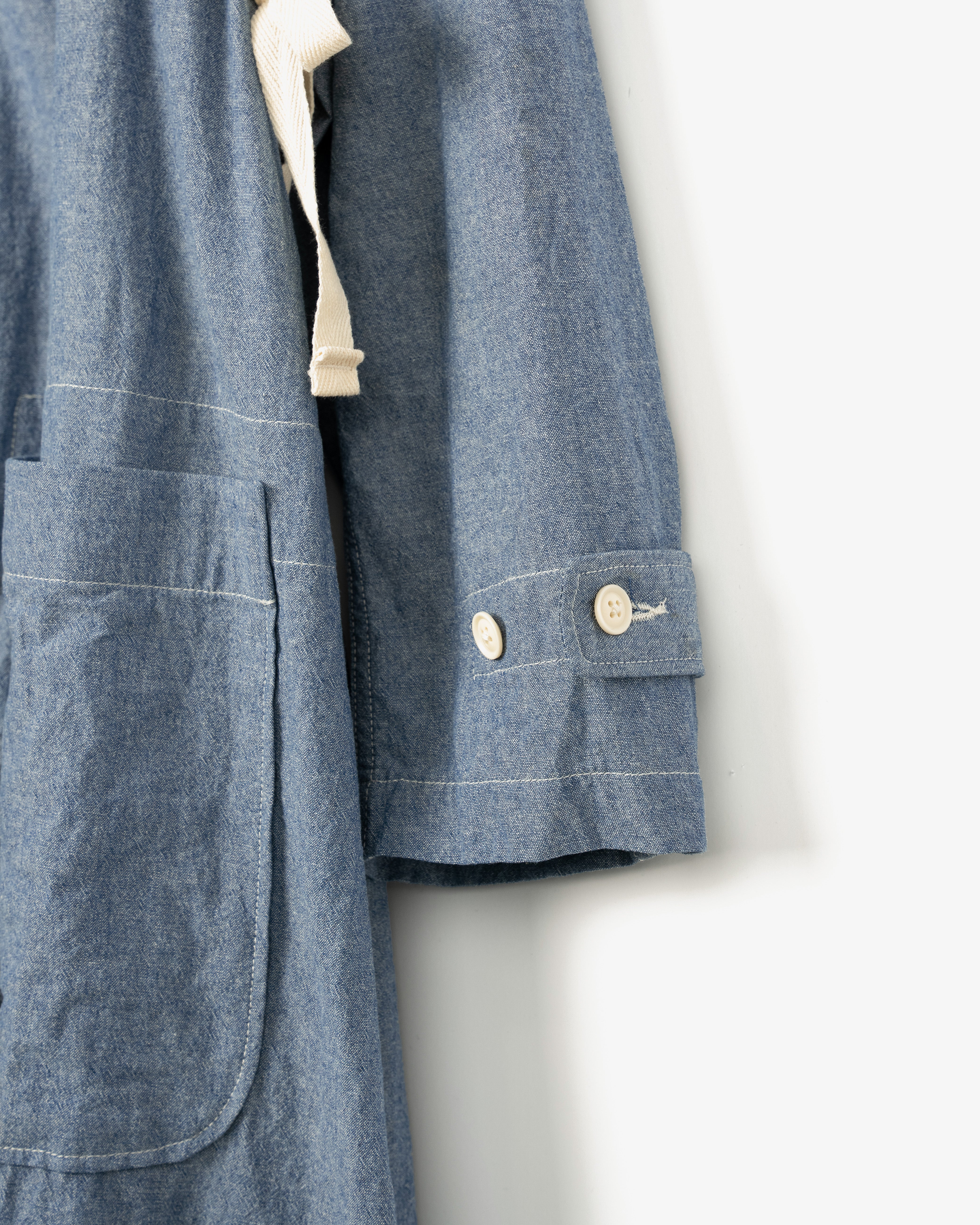 Women's Duffle Dress - Light Blue 4.5oz Cotton Chambray