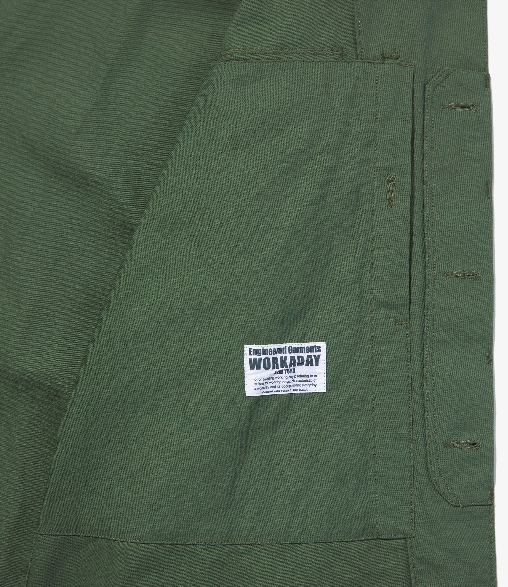 MC Jacket - Olive Cotton Reverse Sateen
