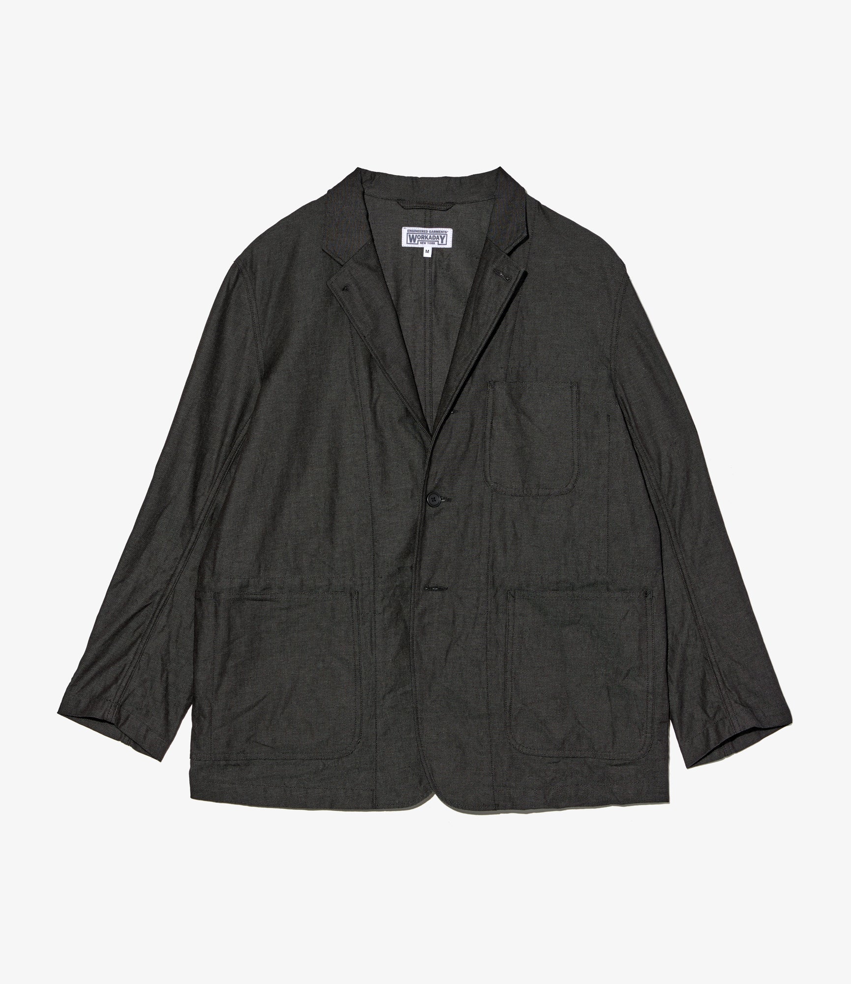 Engineered Garments Workaday - MED Blazer - Charcoal Cotton Heavy
