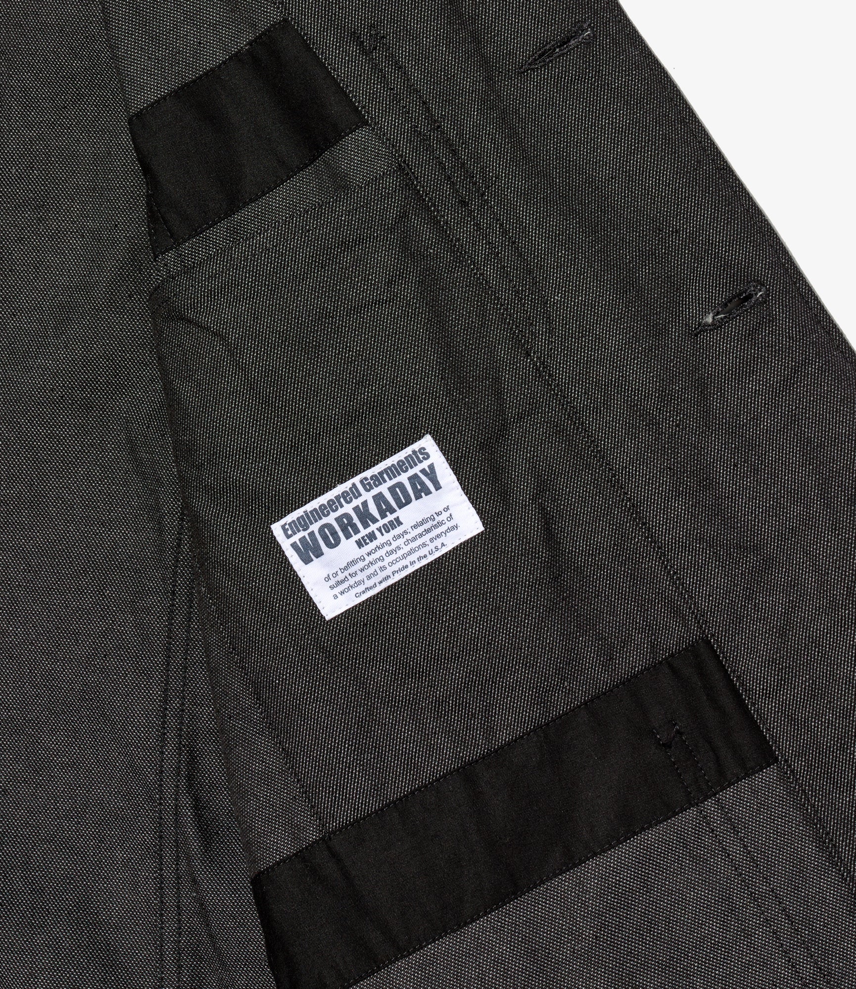 Engineered Garments Workaday - MED Blazer - Charcoal Cotton Heavy
