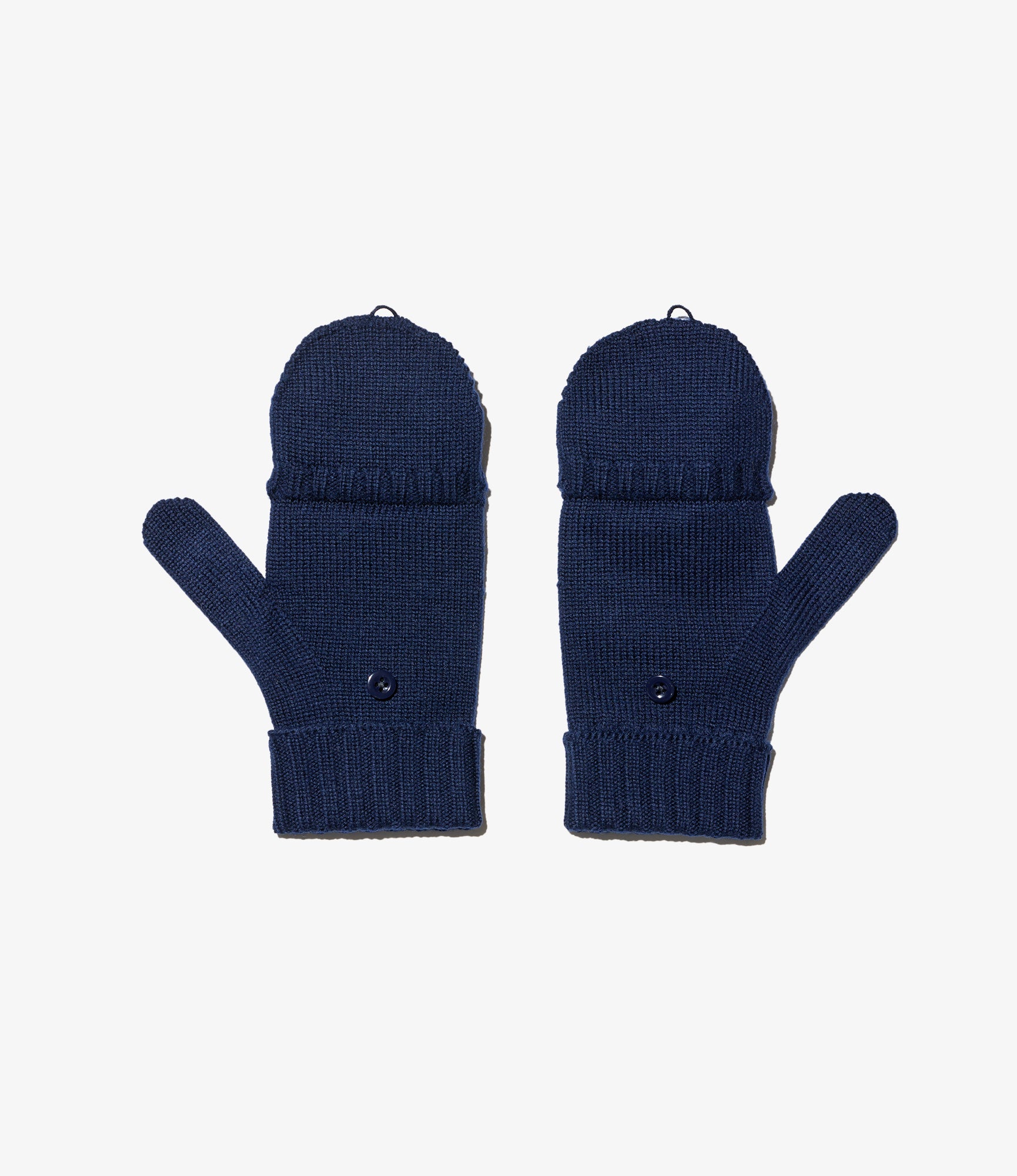 Mitten - Navy Merino Wool
