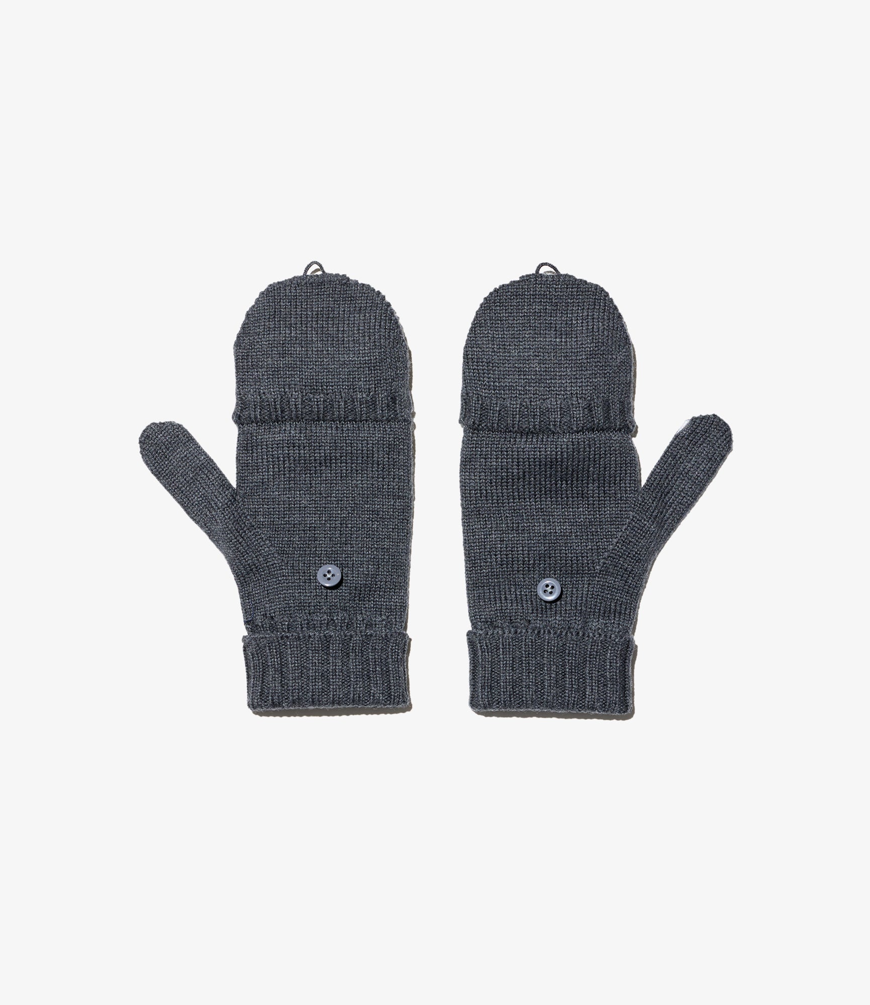 Mitten - Charcoal Merino Wool