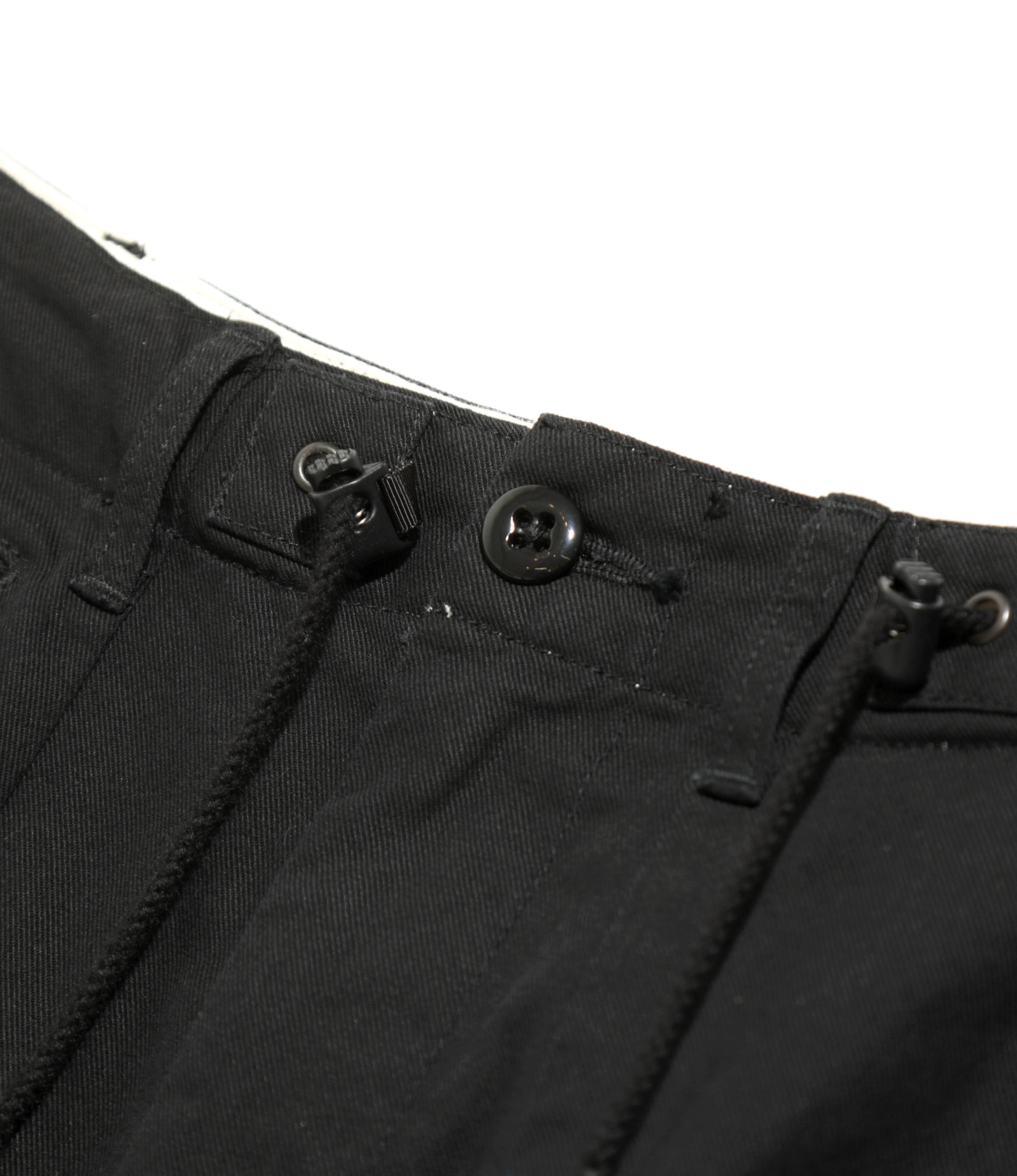 Needles H.D. Pant - Black - Military, men's pants, detail view