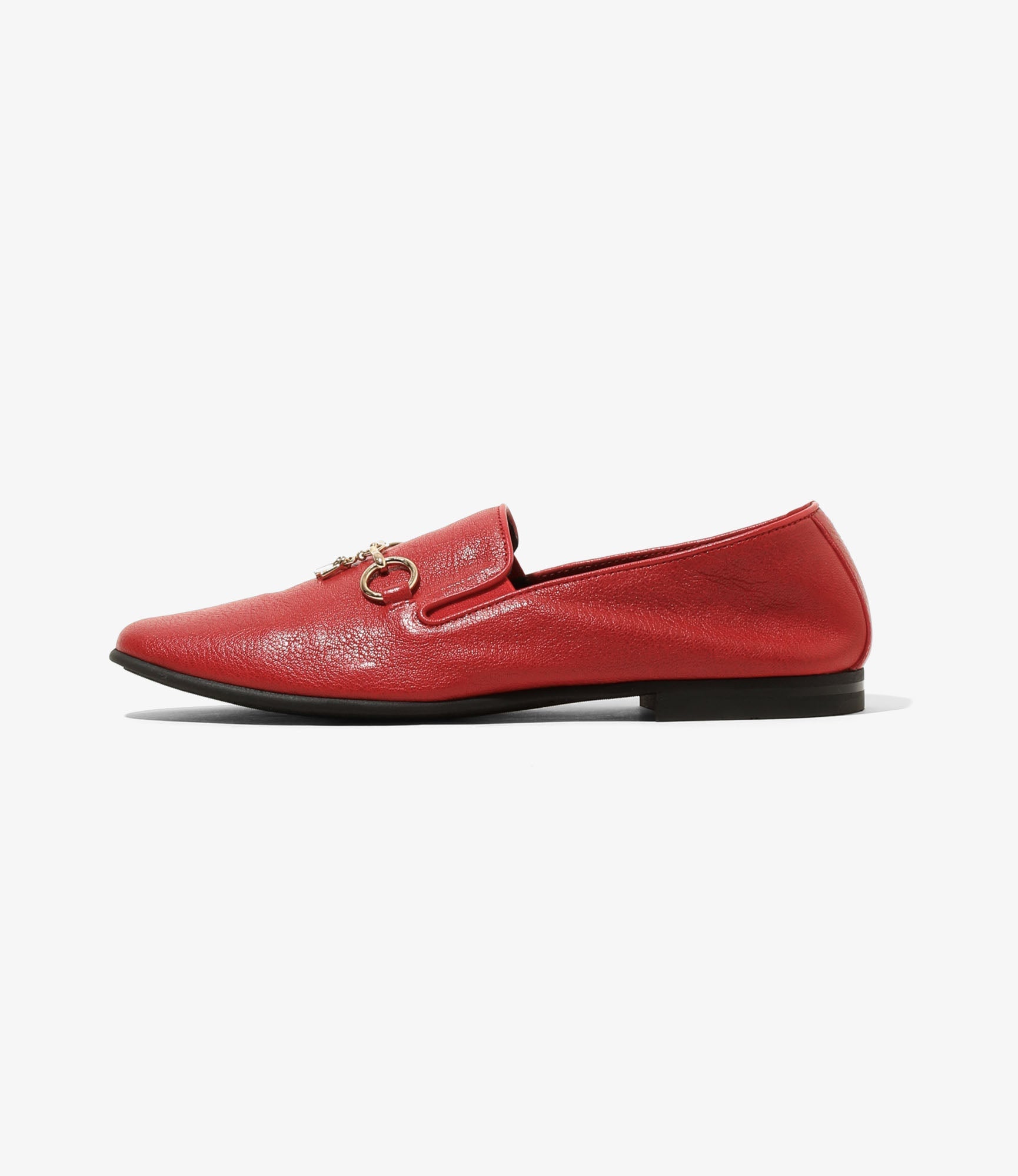 Tassel Bit Unlined Slip-On - Red