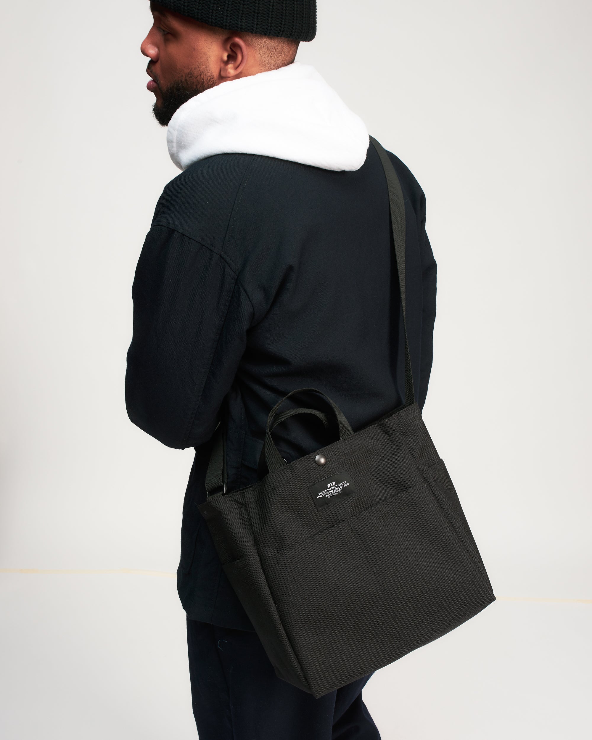 Multi-pocket Bag Medium - Black Canvas Nylon