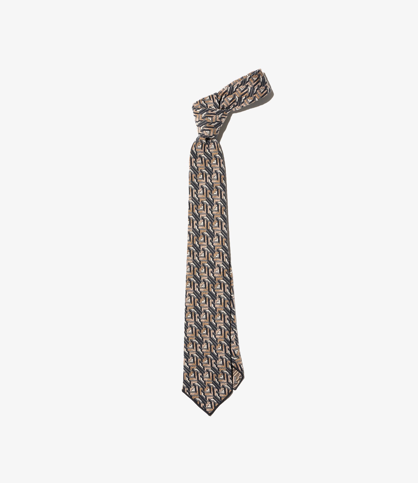 Neck Tie - Khaki Black CP Deco Jq.