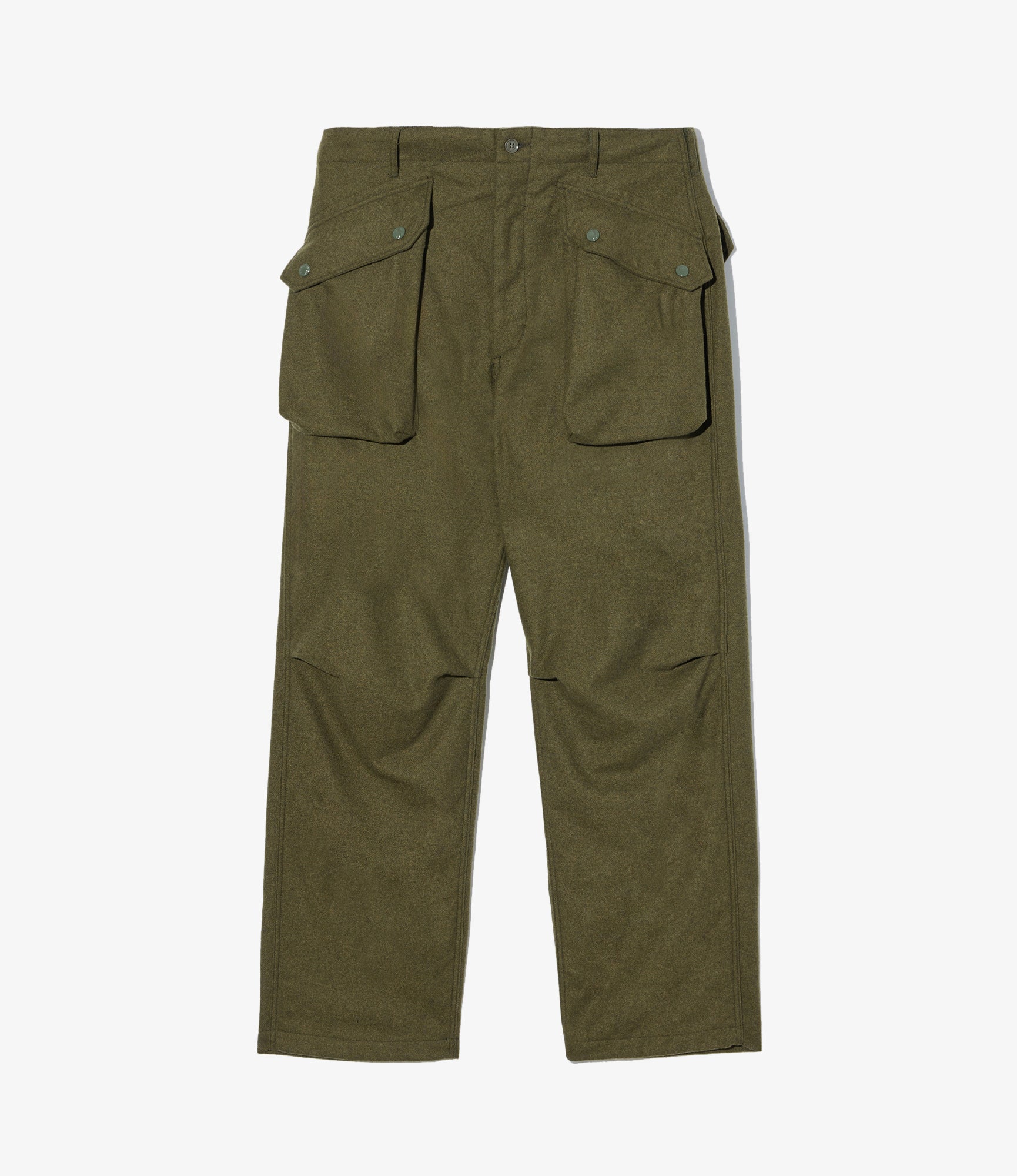 Norwegian Army Pant - Olive Poly Wool Heavy Flannel