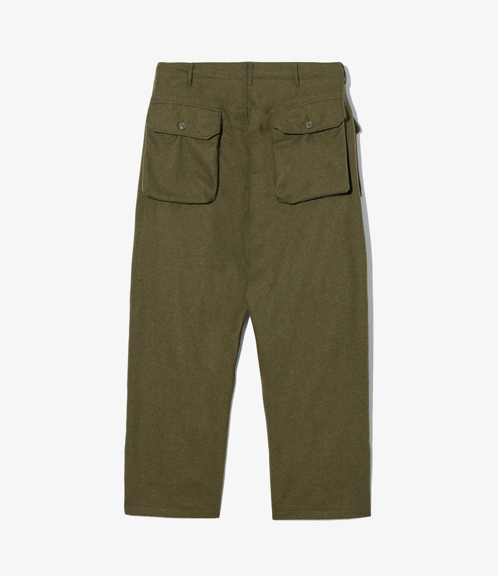 Norwegian Army Pant - Olive Poly Wool Heavy Flannel