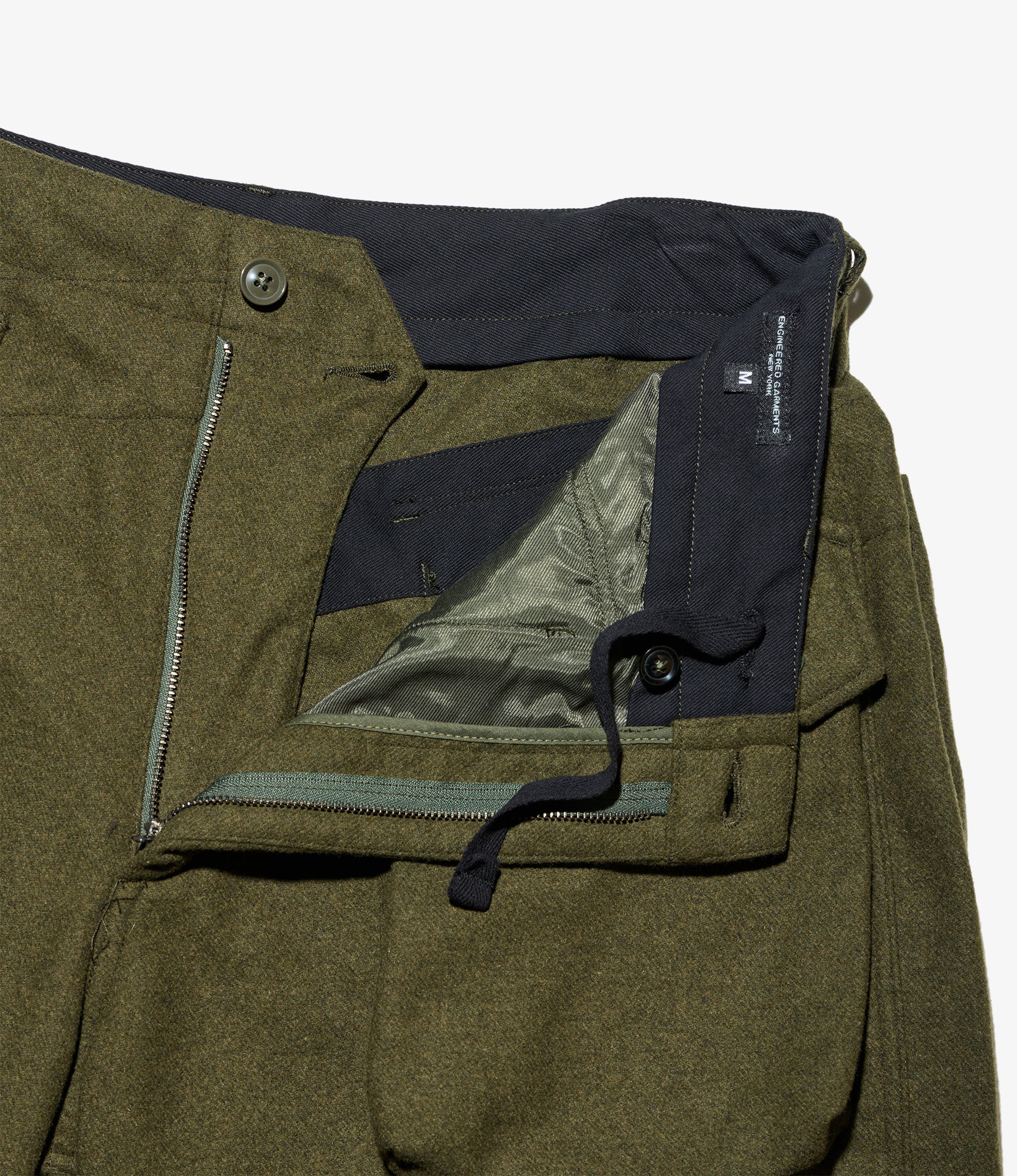 Norwegian Army Pant - Olive Poly Wool Heavy Flannel