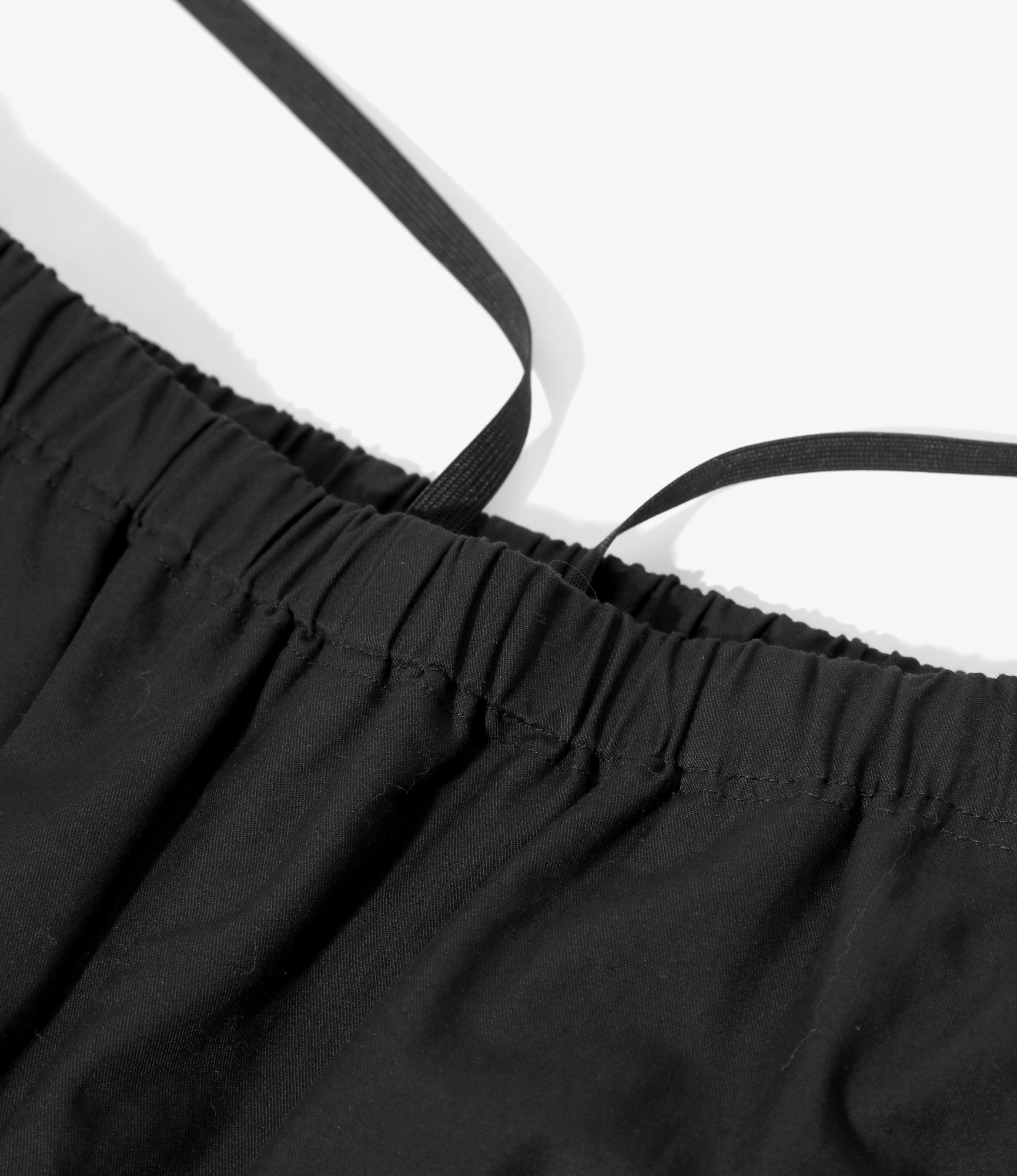 Frill Side Pants - Black