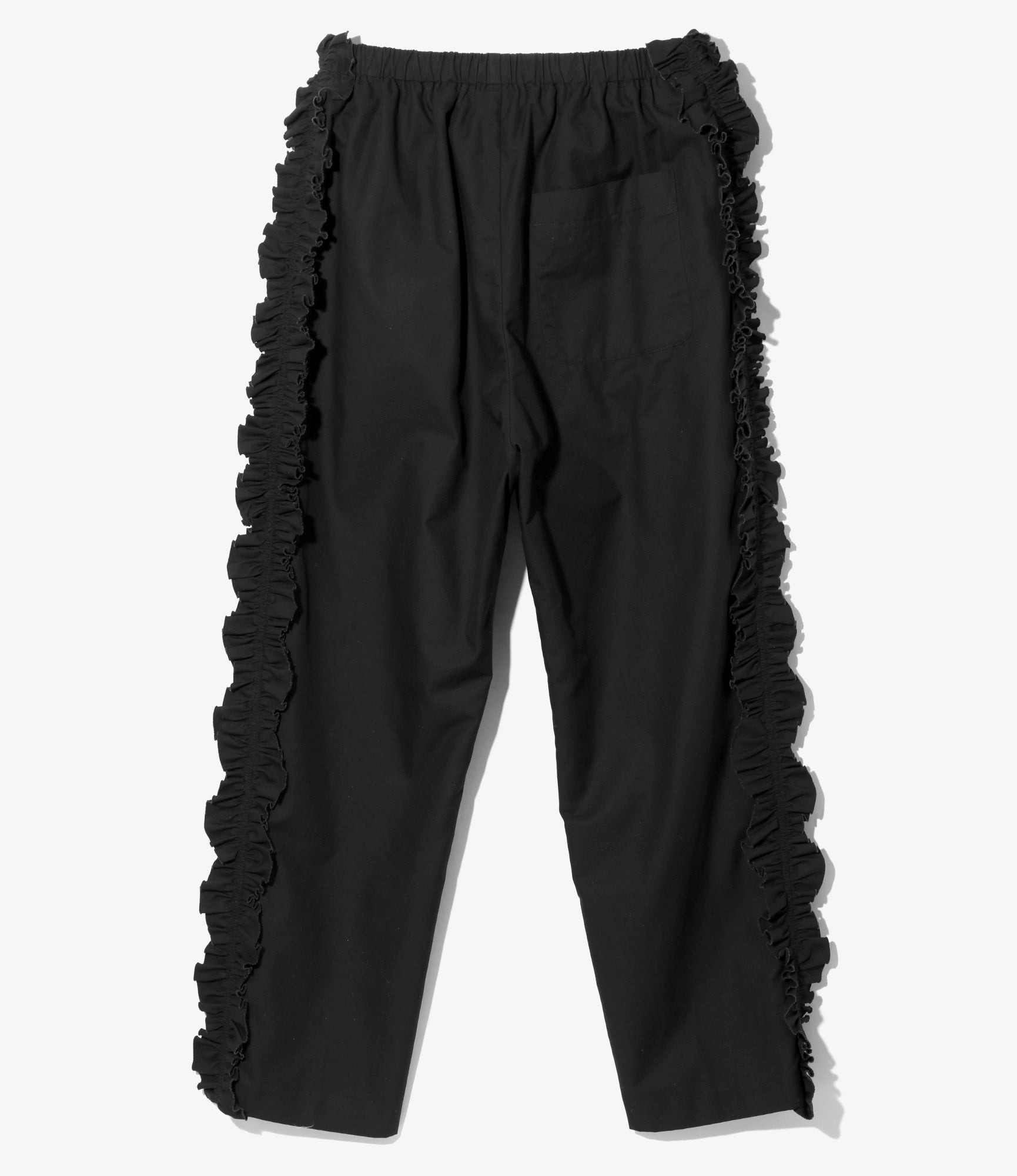 Frill Side Pants - Black