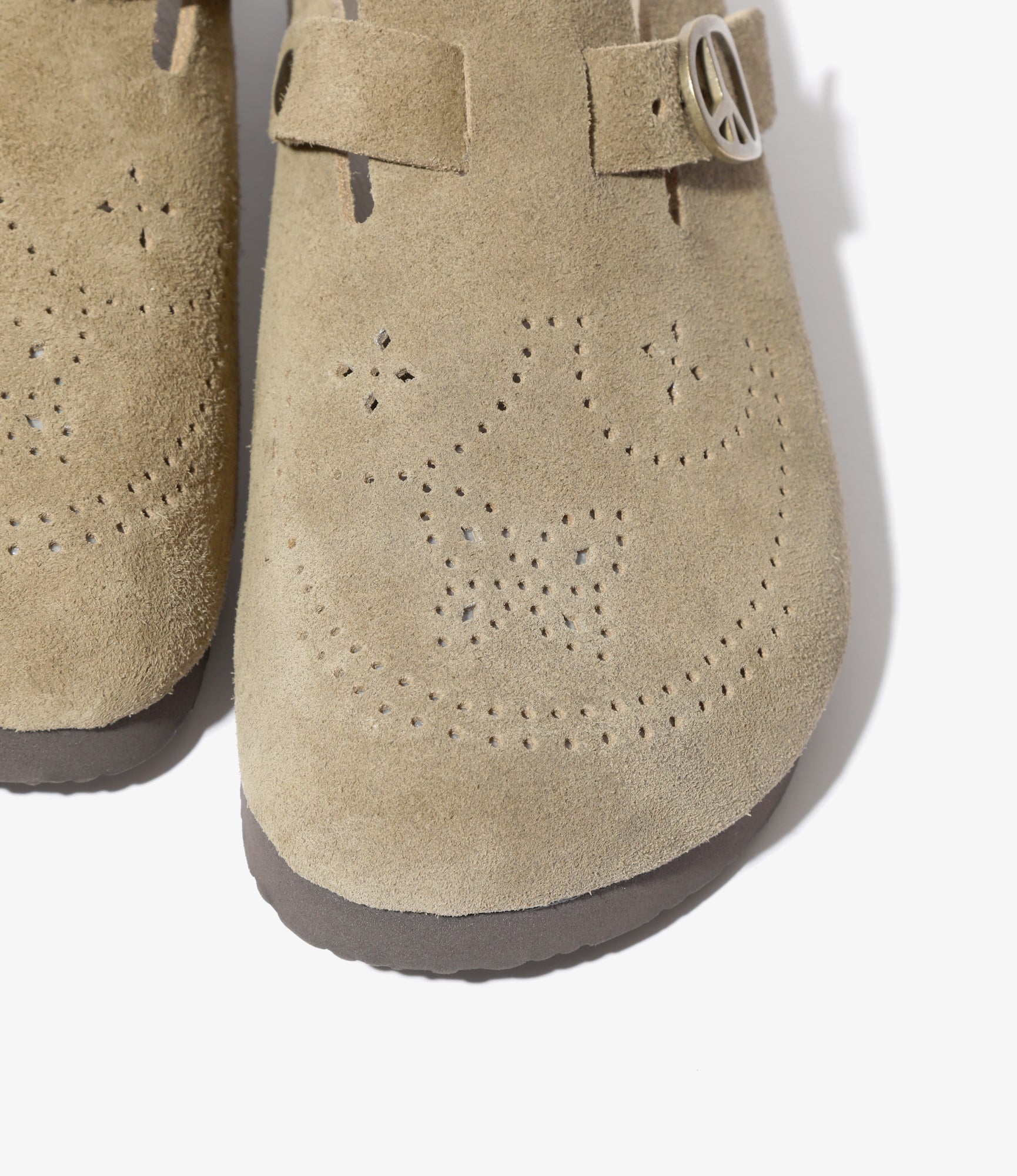 Clog Sandal - Taupe - Suede