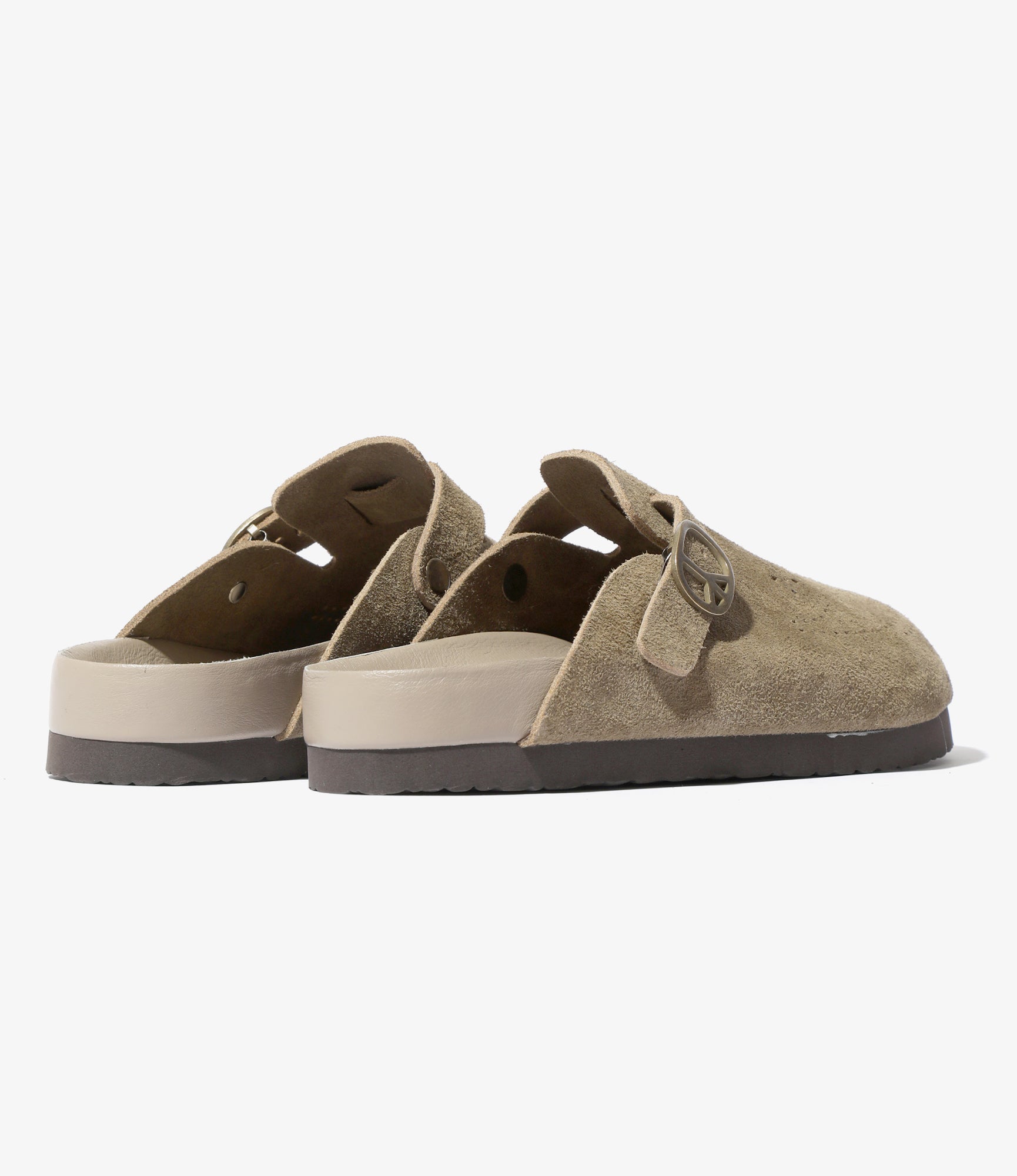 Clog Sandal - Taupe - Suede