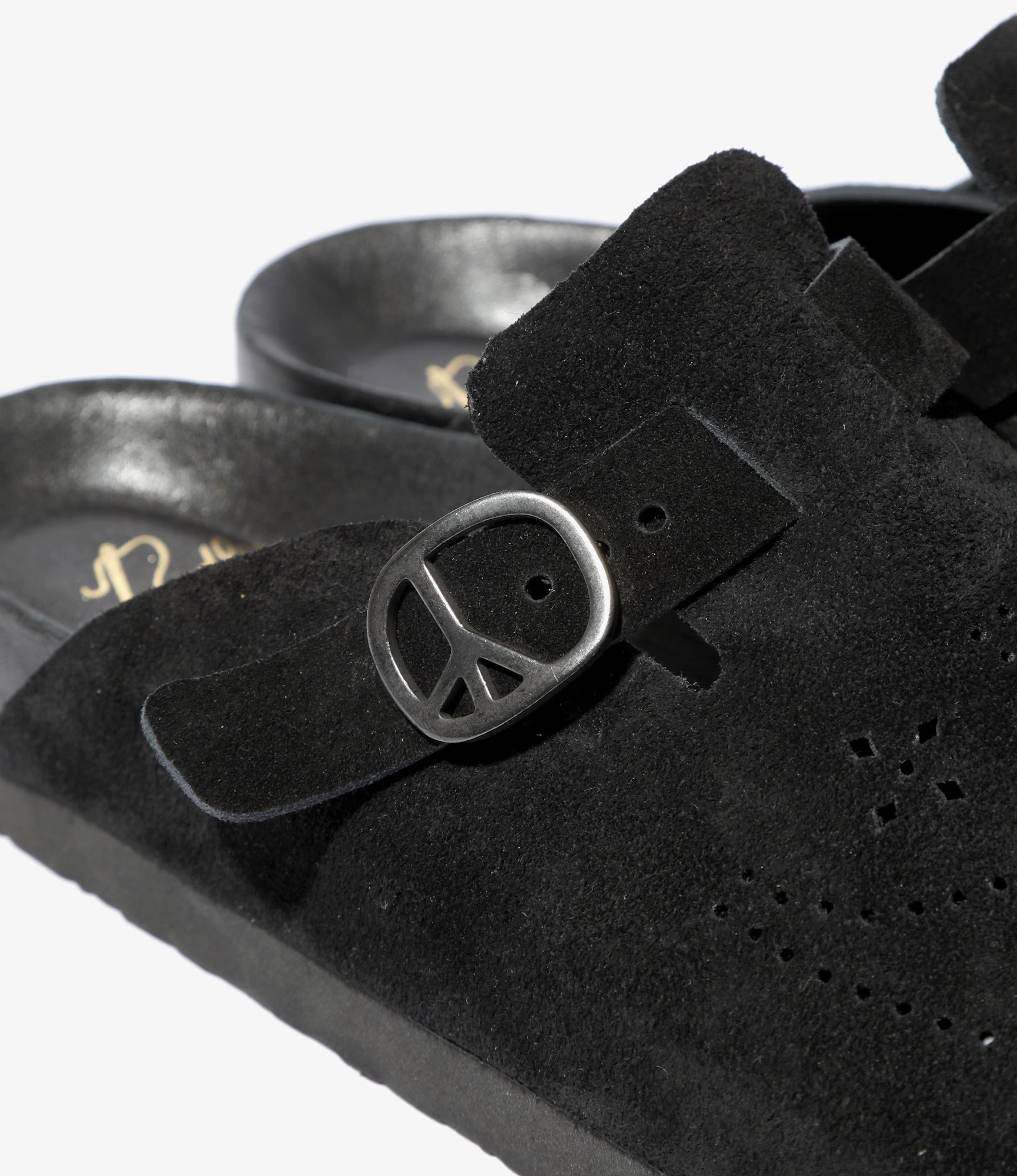Clog Sandal - Black - Suede