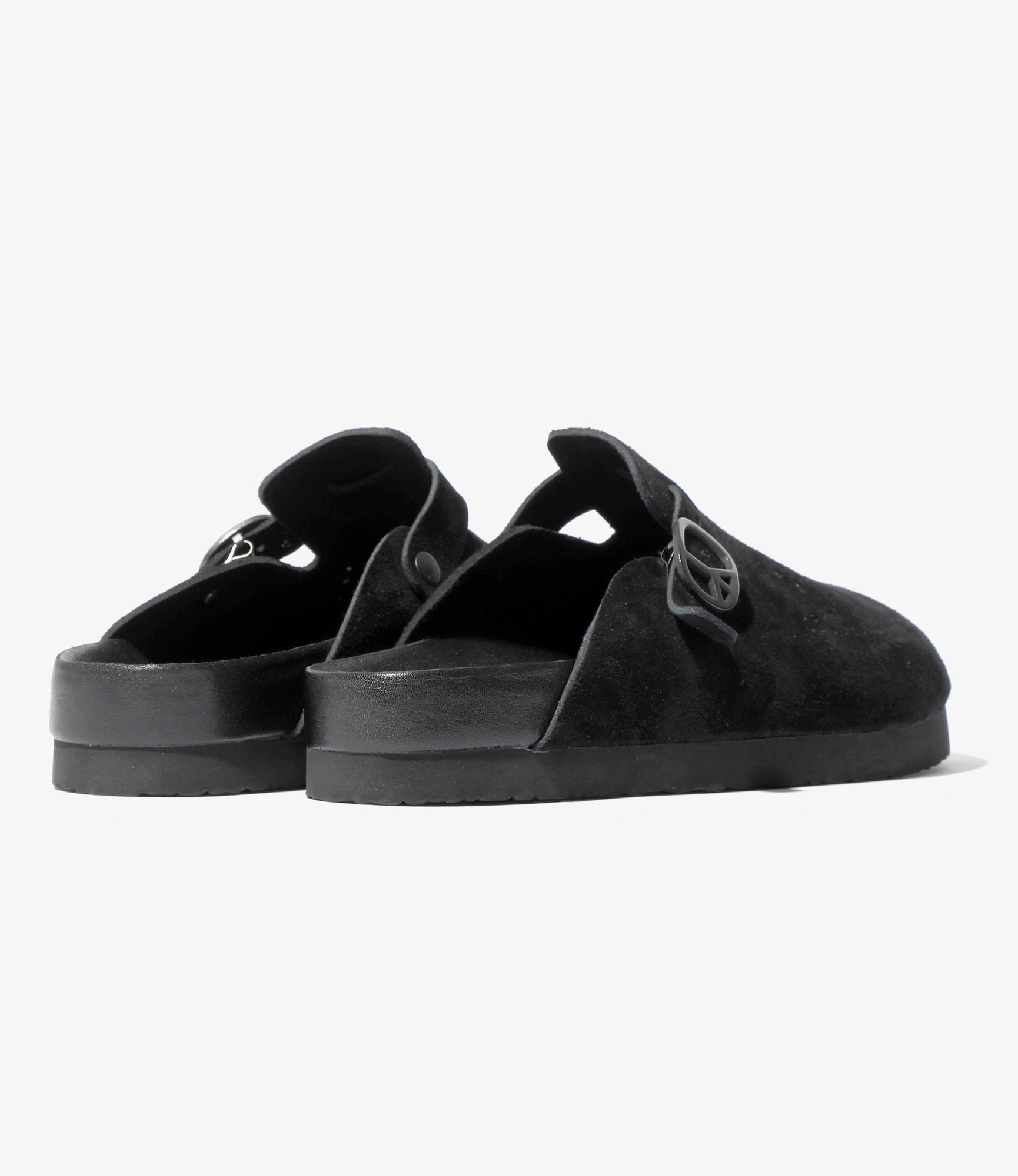 Clog Sandal - Black - Suede
