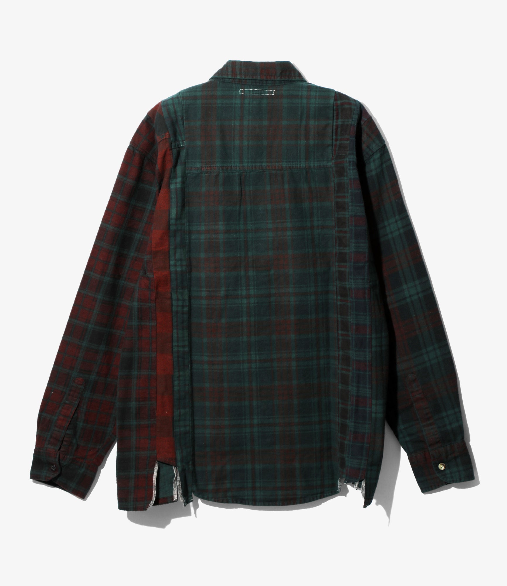 Flannel Shirt -> 7 Cuts Shirt / Over Dye - Dk.Green