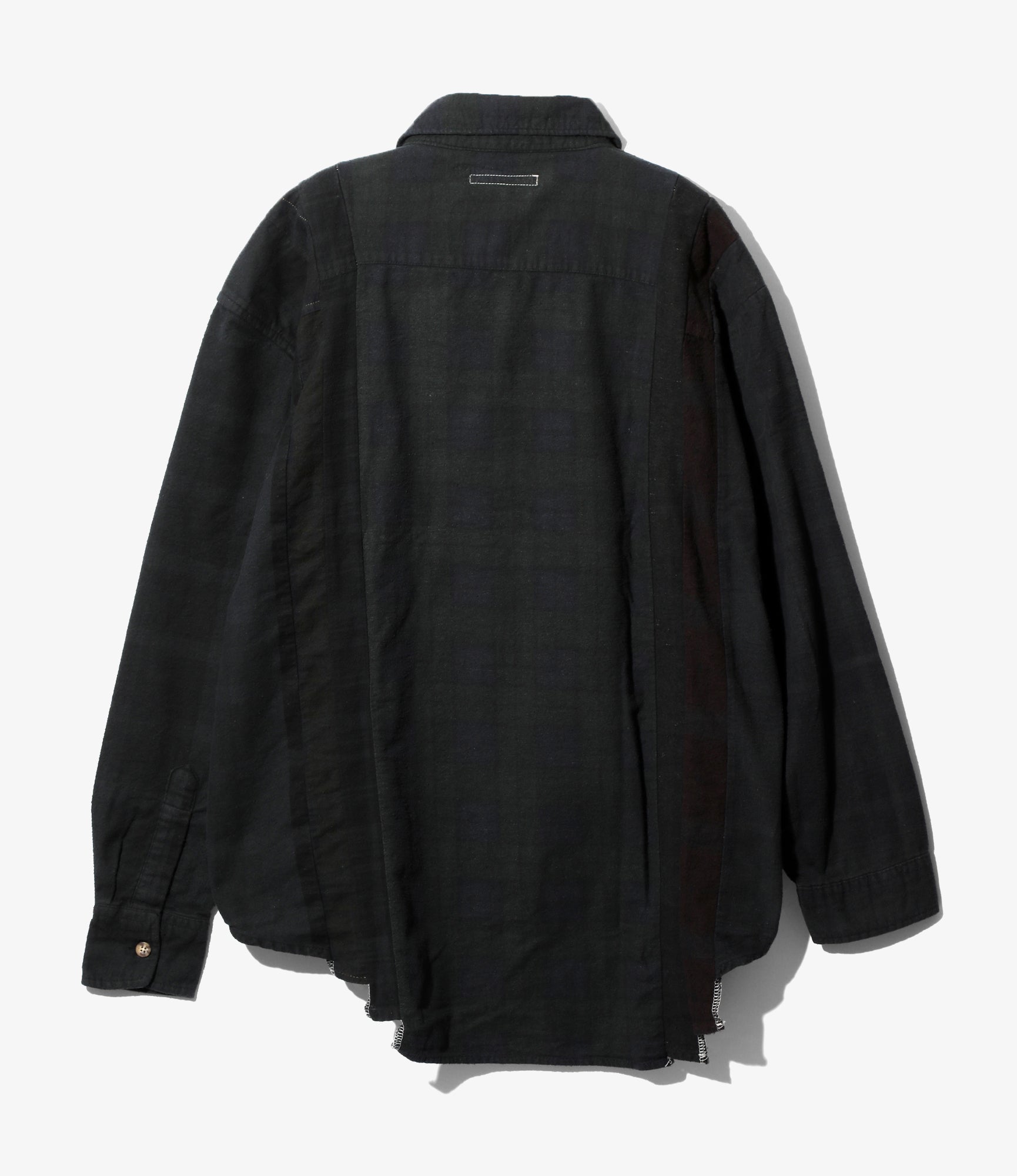 Flannel Shirt -> 7 Cuts Shirt / Over Dye - Black