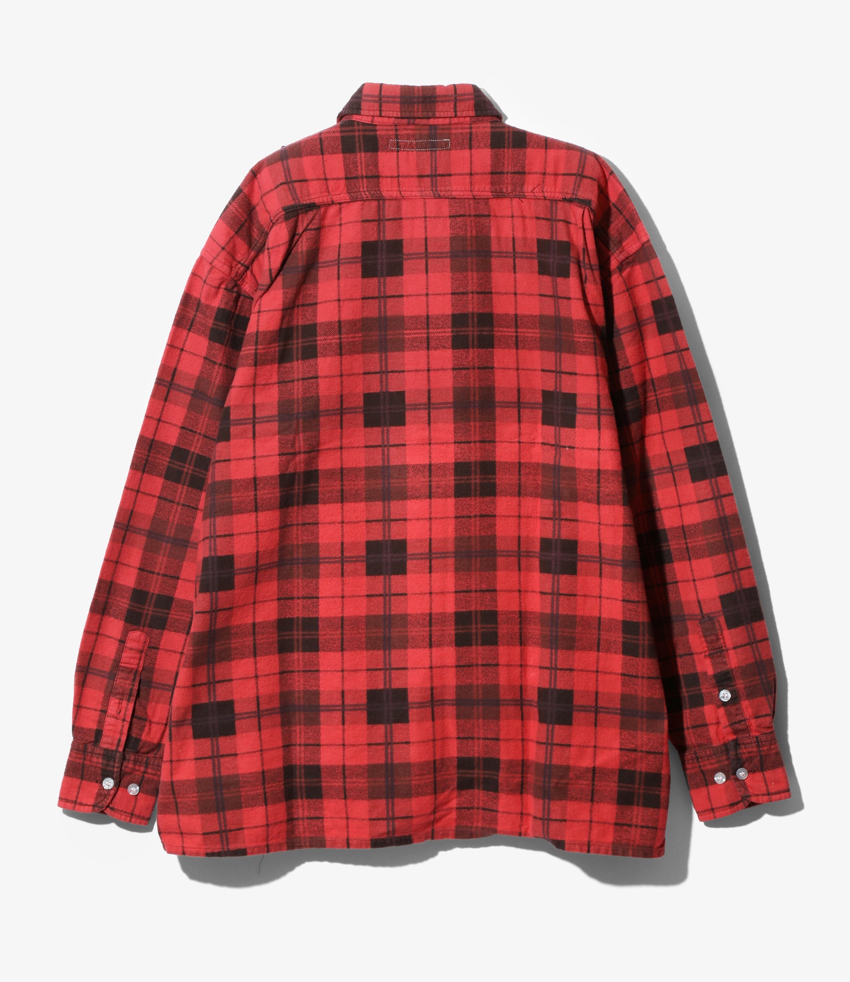 Flannel Shirt -> Ribbon Shirt / Over Dye - Red