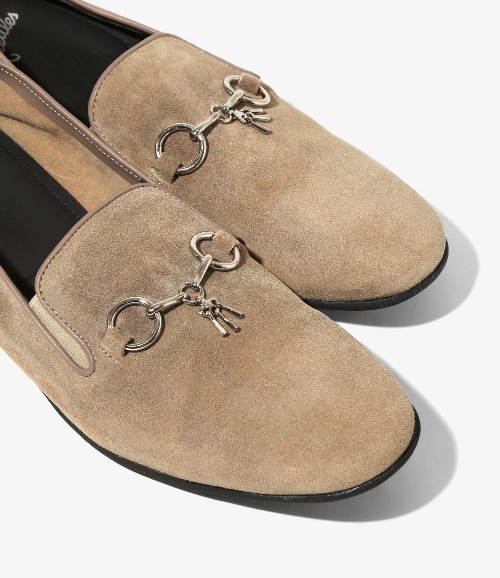 Tassel Bit Unlined Slip-on - Roughout - Taupe