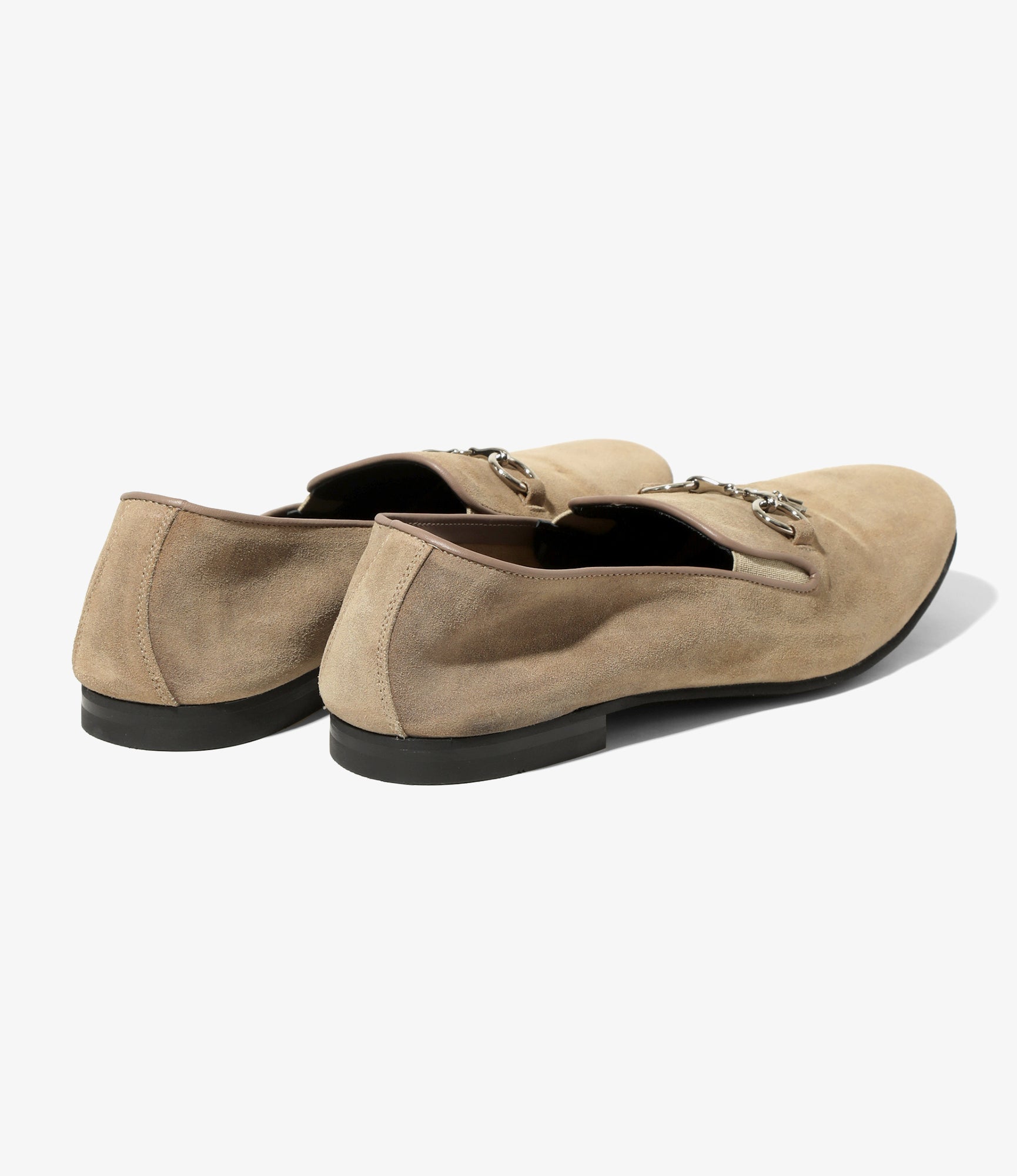Tassel Bit Unlined Slip-on - Roughout - Taupe