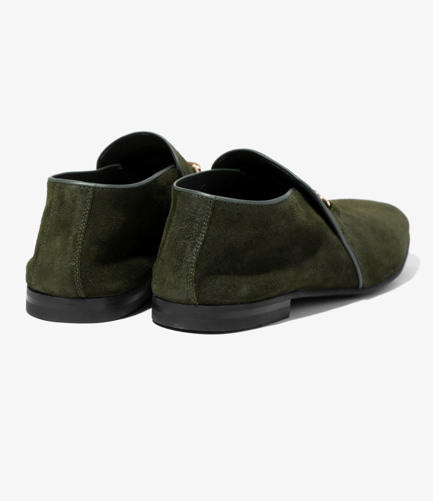 Tassel Bit Slip-On Chukka - Olive