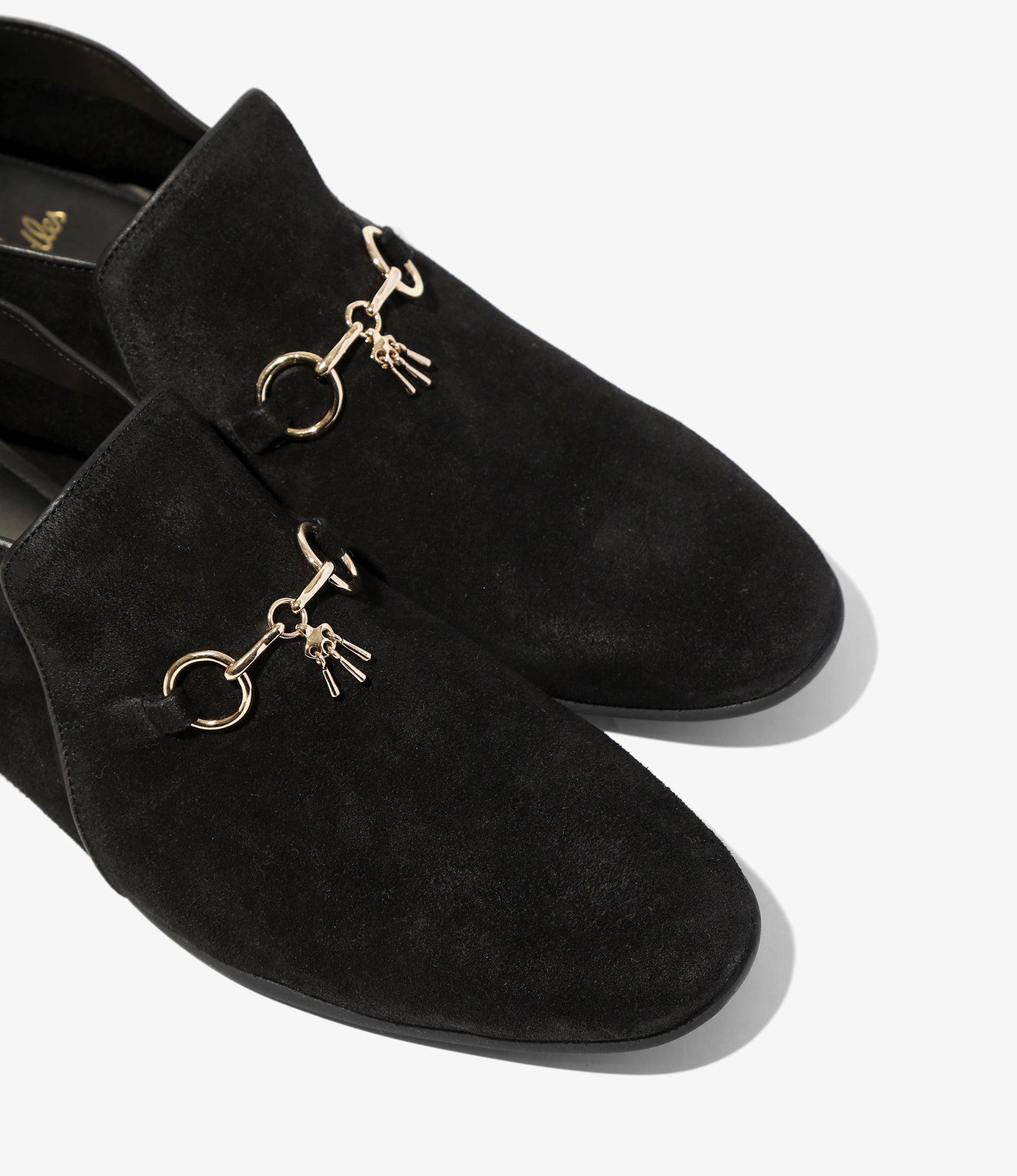 Tassel Bit Slip-On Chukka - Black