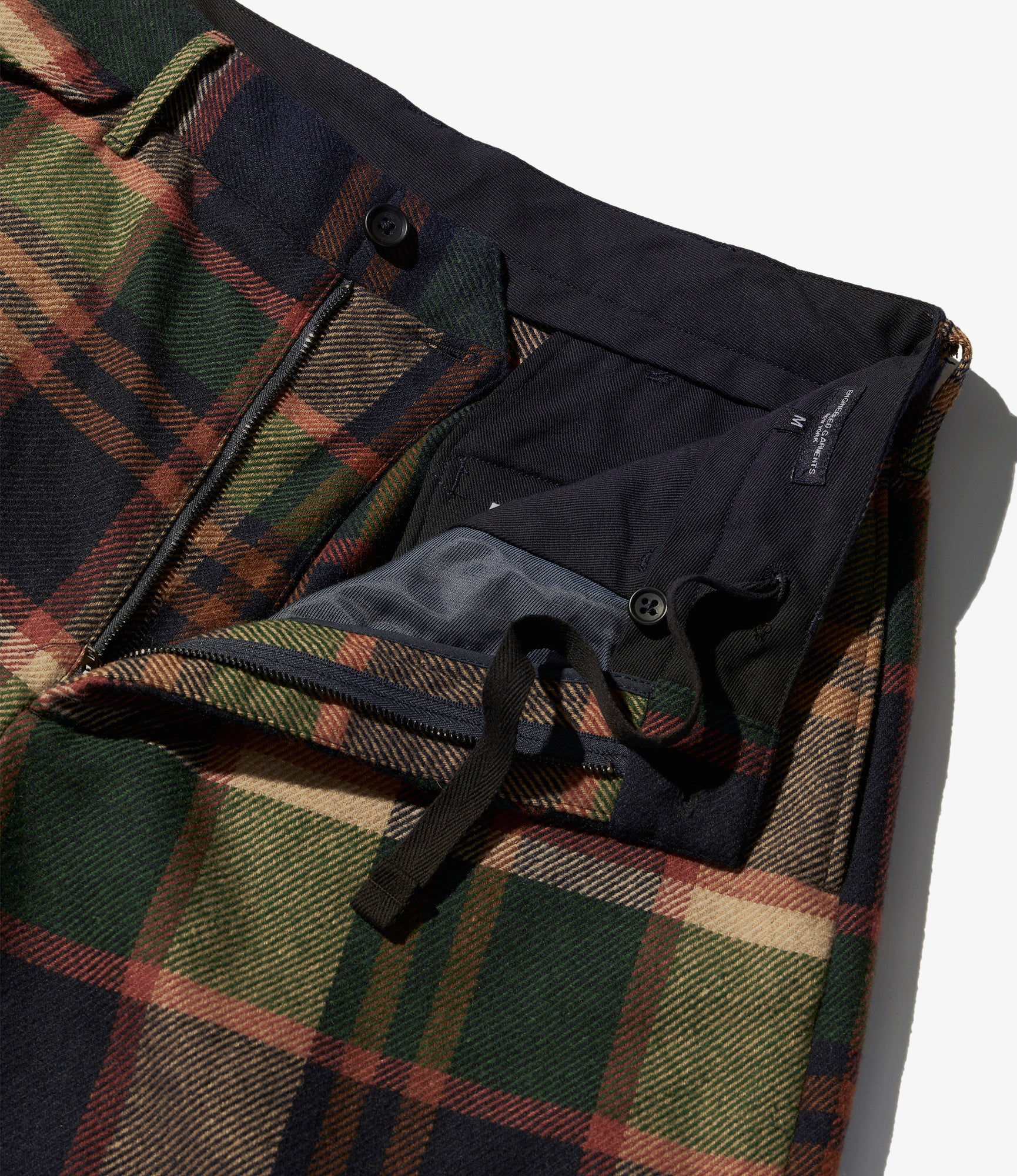 Officer Pant - Navy/Brown Heavy Wool Plaid