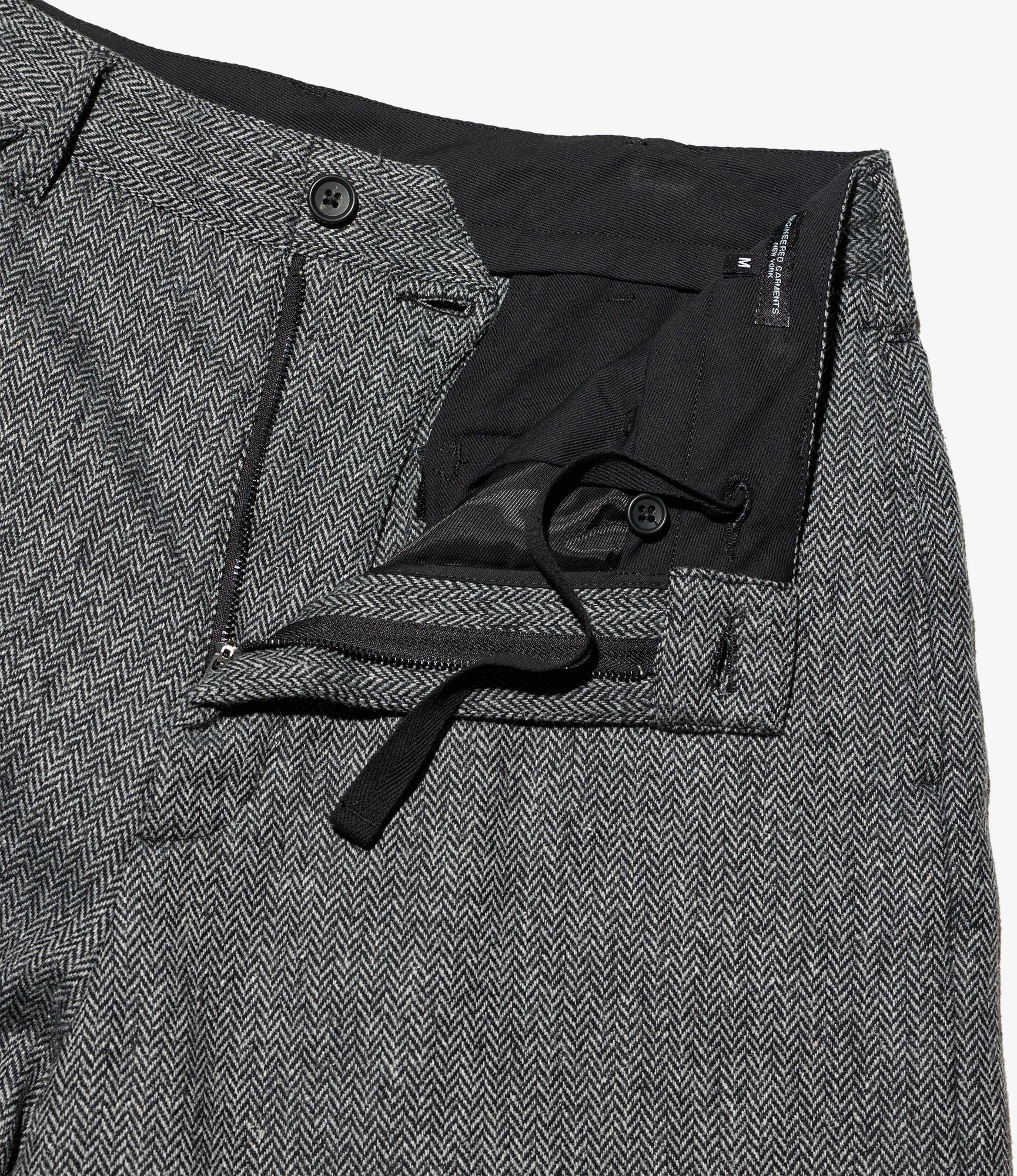 Officer Pant - Grey Poly Wool Herringbone