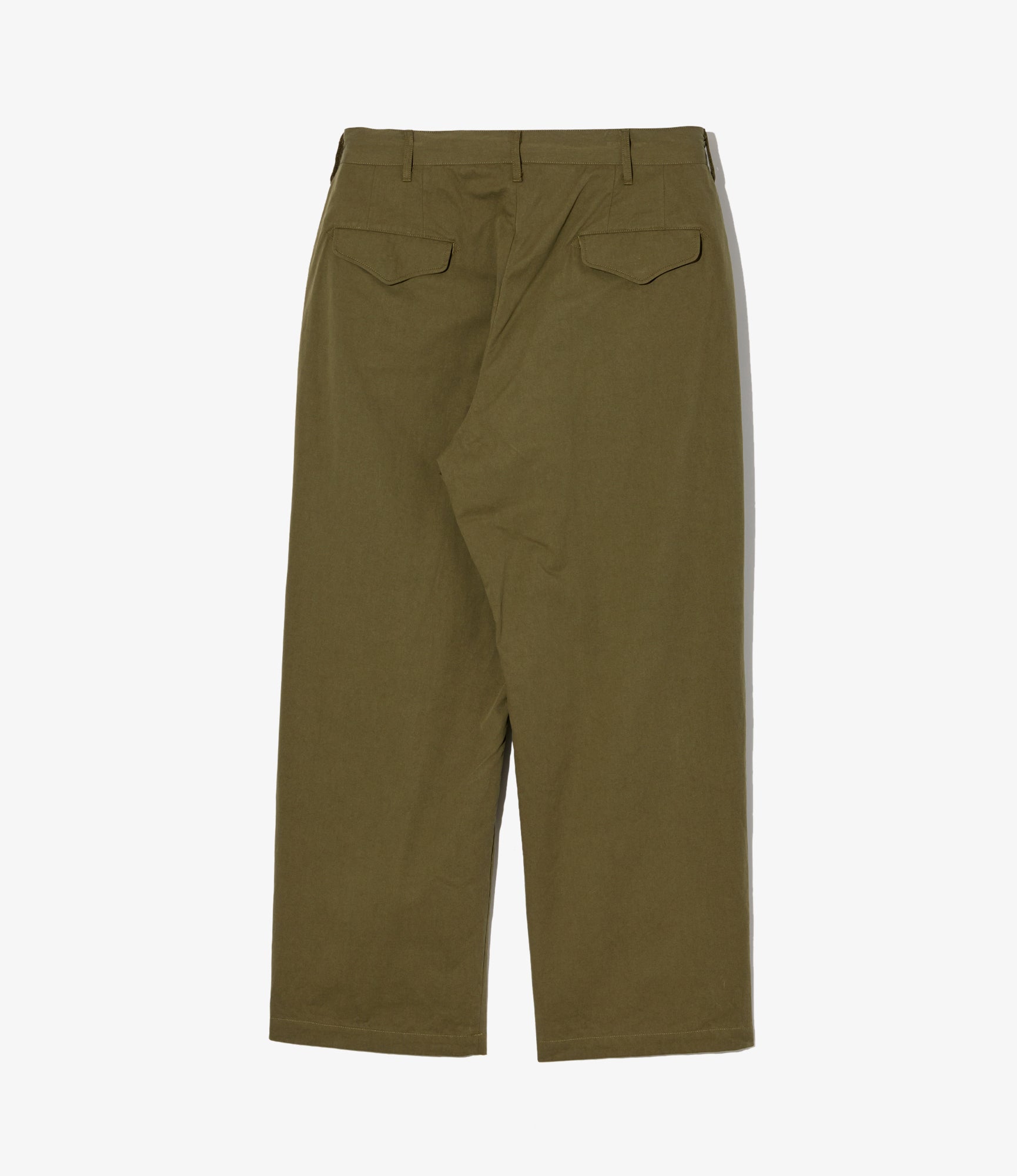 Officer Pant - Olive Cotton Sanded Cloth