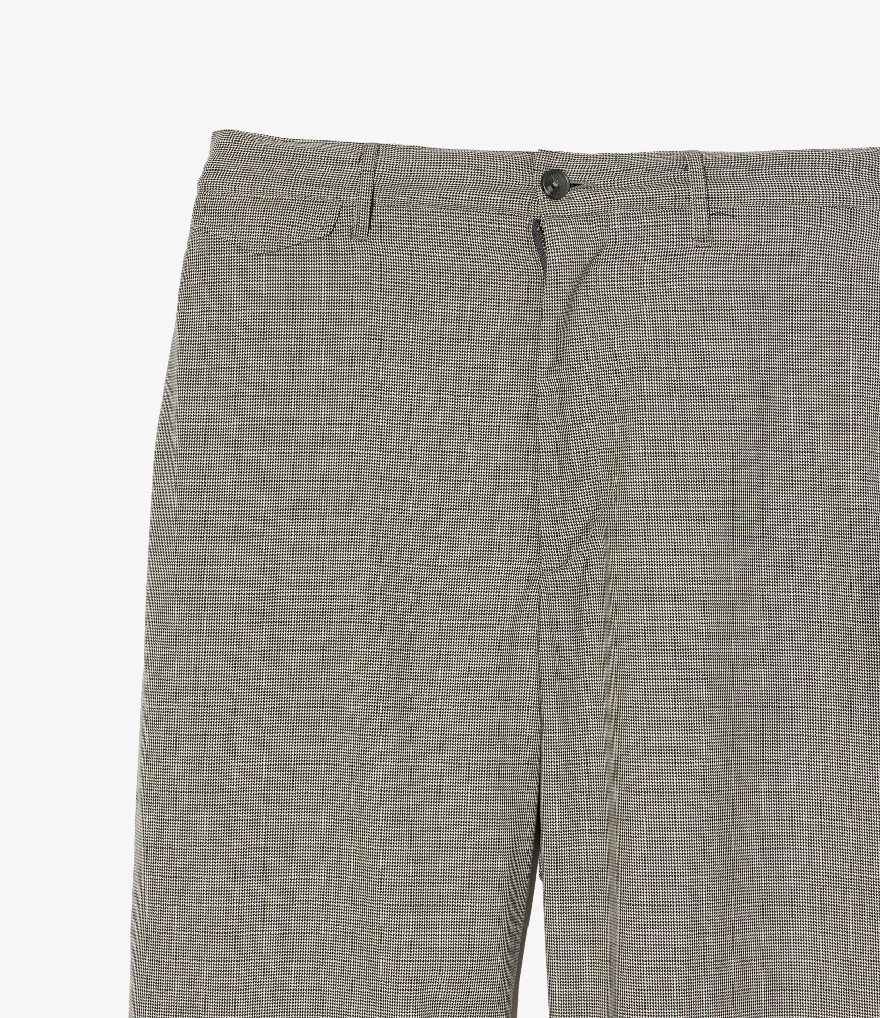 Officer Pant - Grey Micro Houndstooth Tropical Wool
