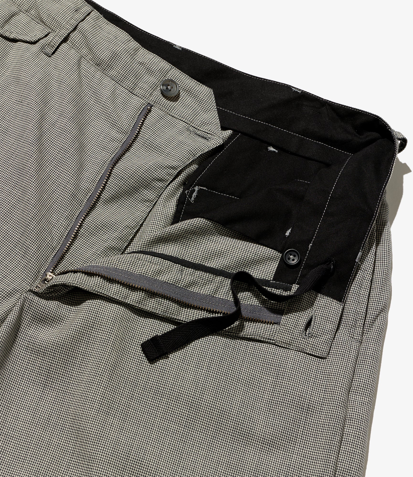 Officer Pant - Grey Micro Houndstooth Tropical Wool