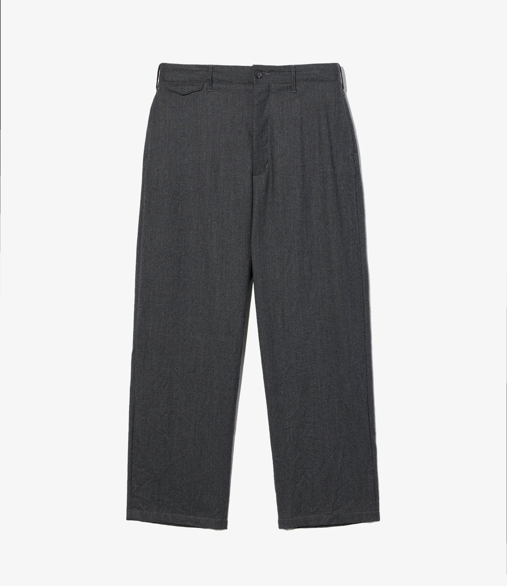 Officer Pant - Dk. Grey High Count Worsted Wool