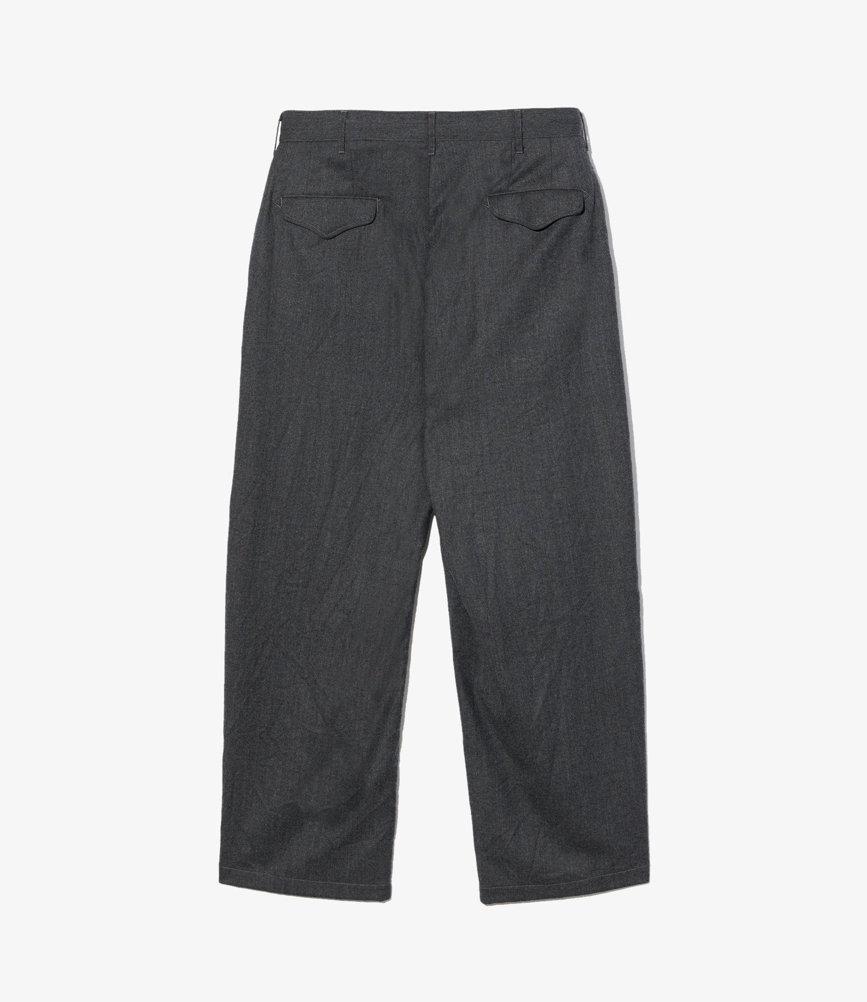 Officer Pant - Dk. Grey High Count Worsted Wool
