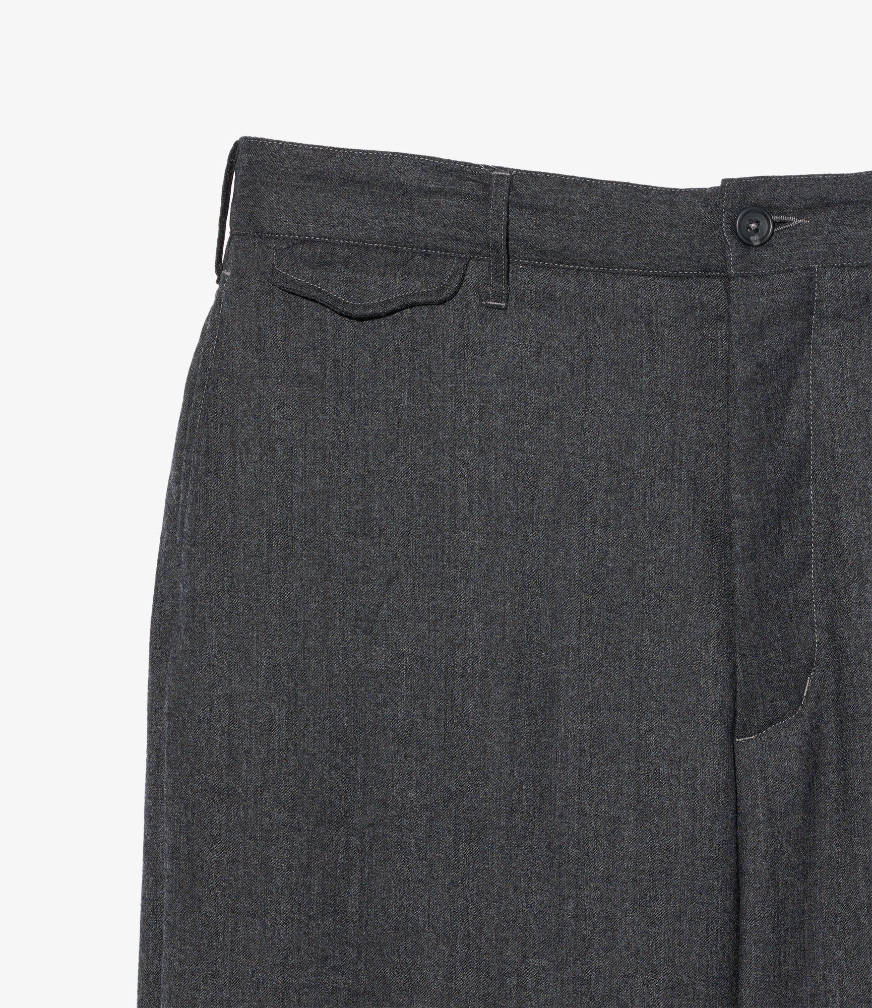 Officer Pant - Dk. Grey High Count Worsted Wool